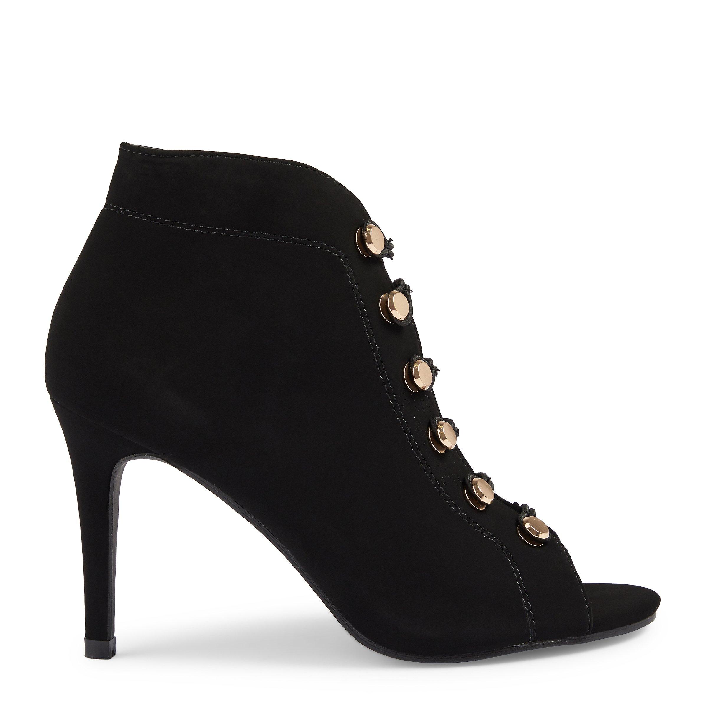 Studded open 2024 toe booties