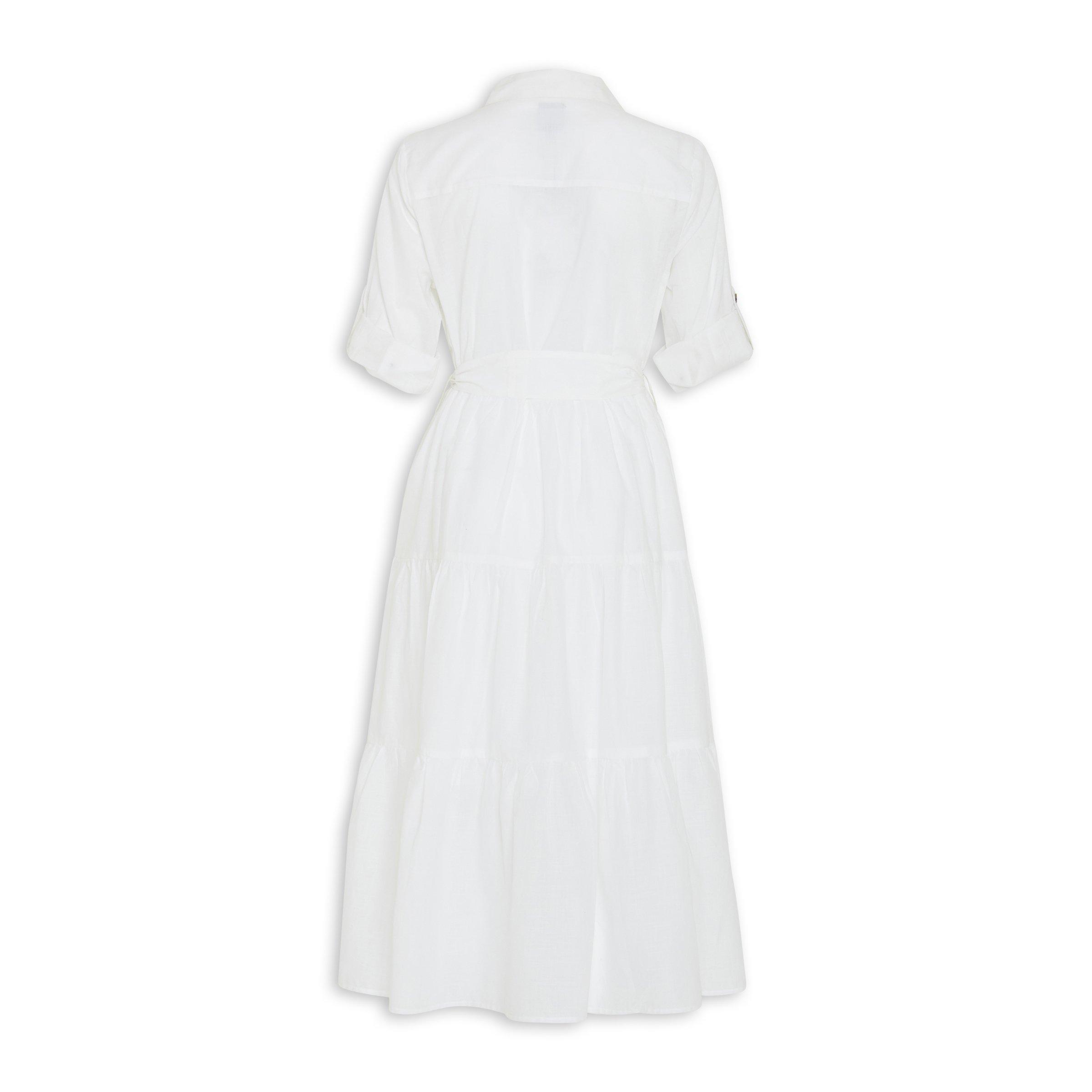 White Tiered Shirt Dress (3071952) | Daniel Hechter