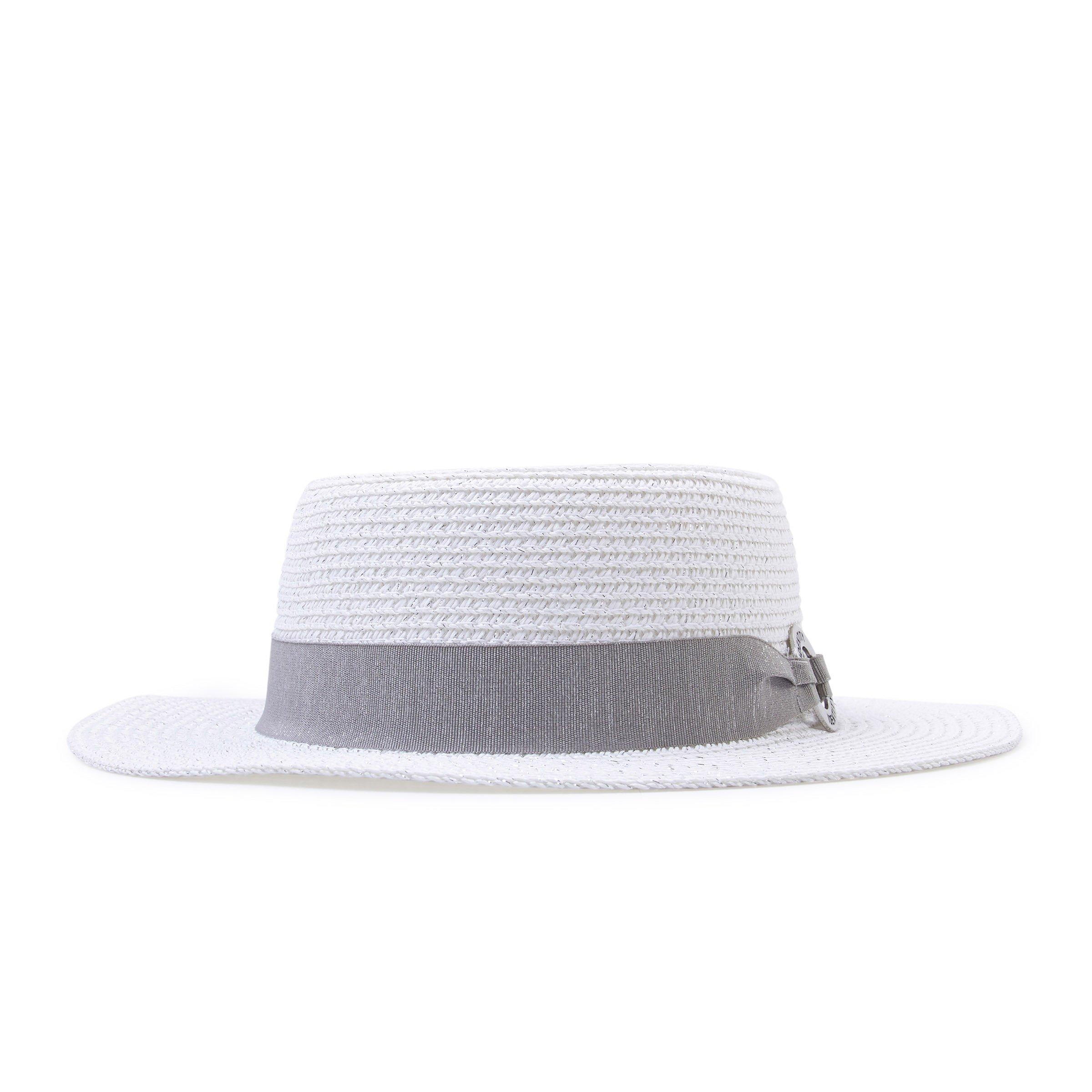 White 2024 boater hat