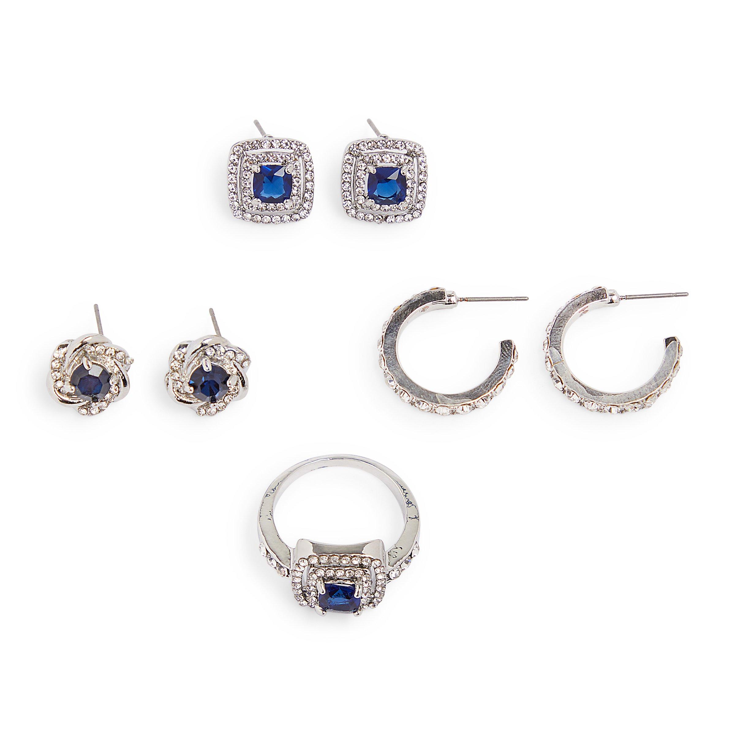 Sapphire ring and earring set hotsell