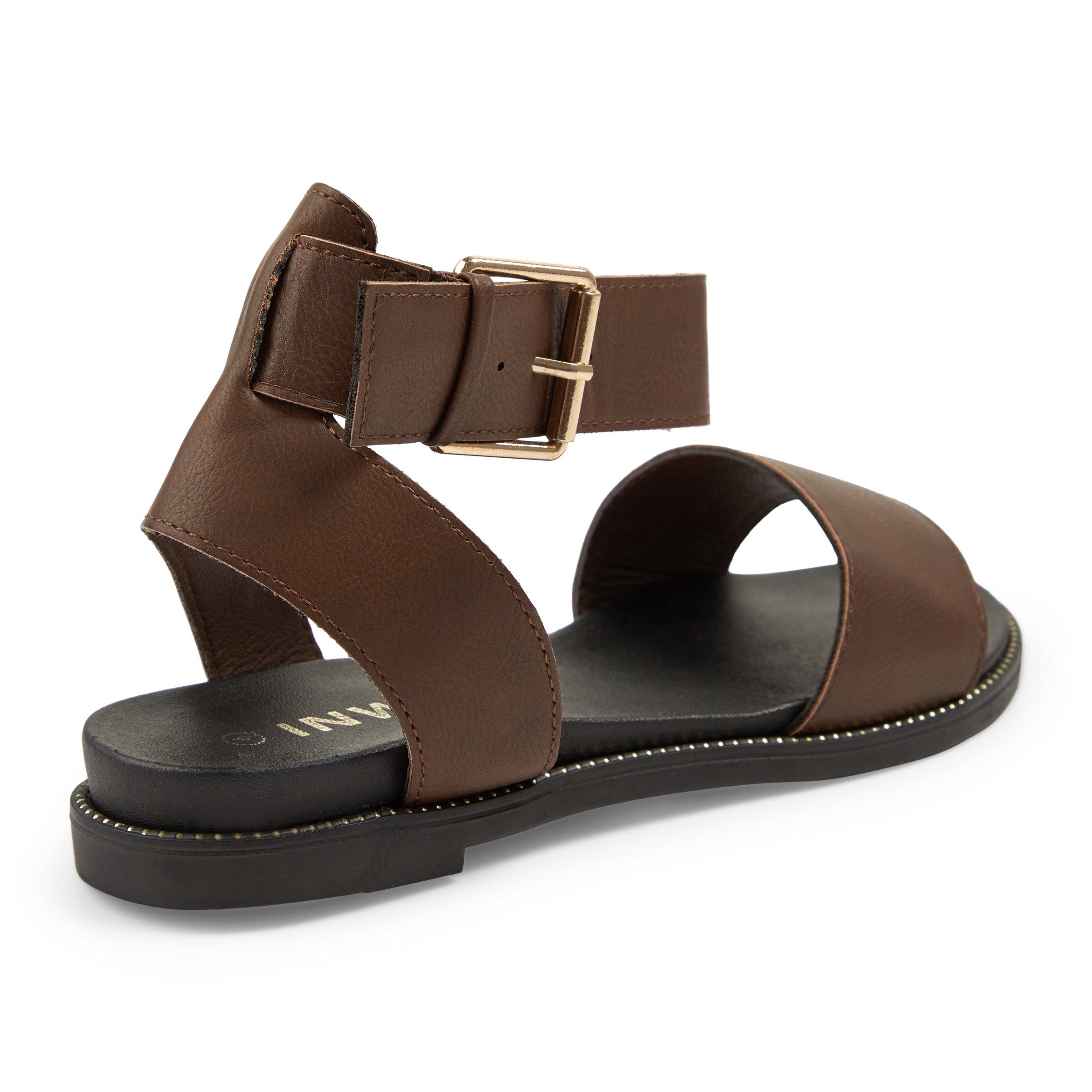 Tan cross strap store sandals