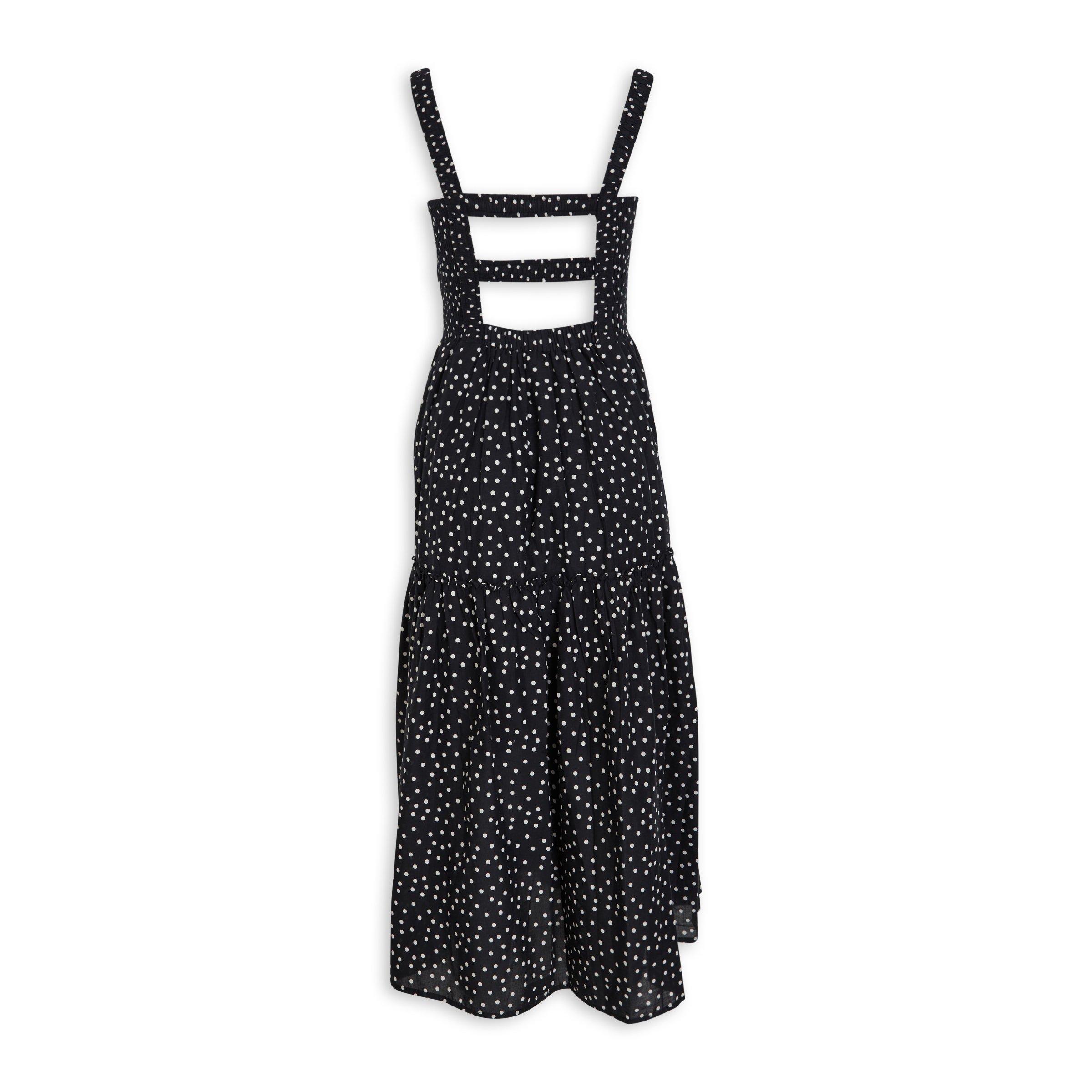 Black white outlet spot dress