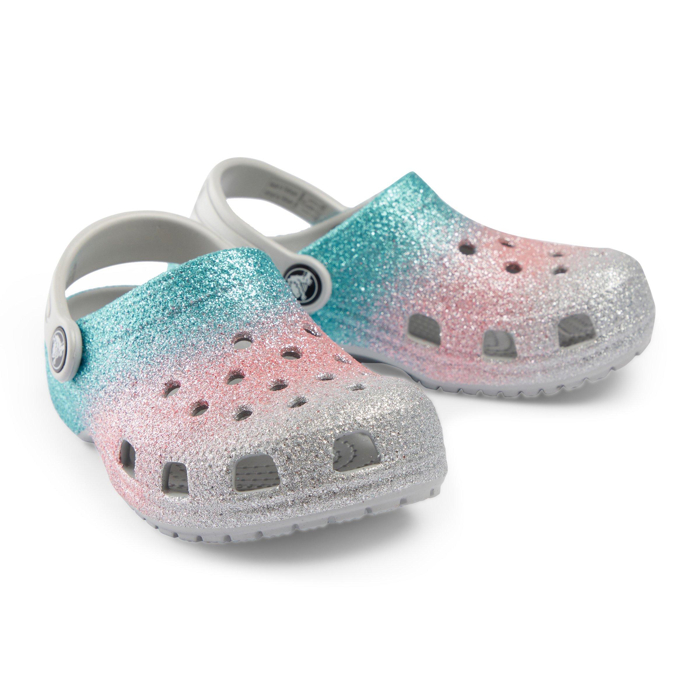 Glitter cheap crocs kids