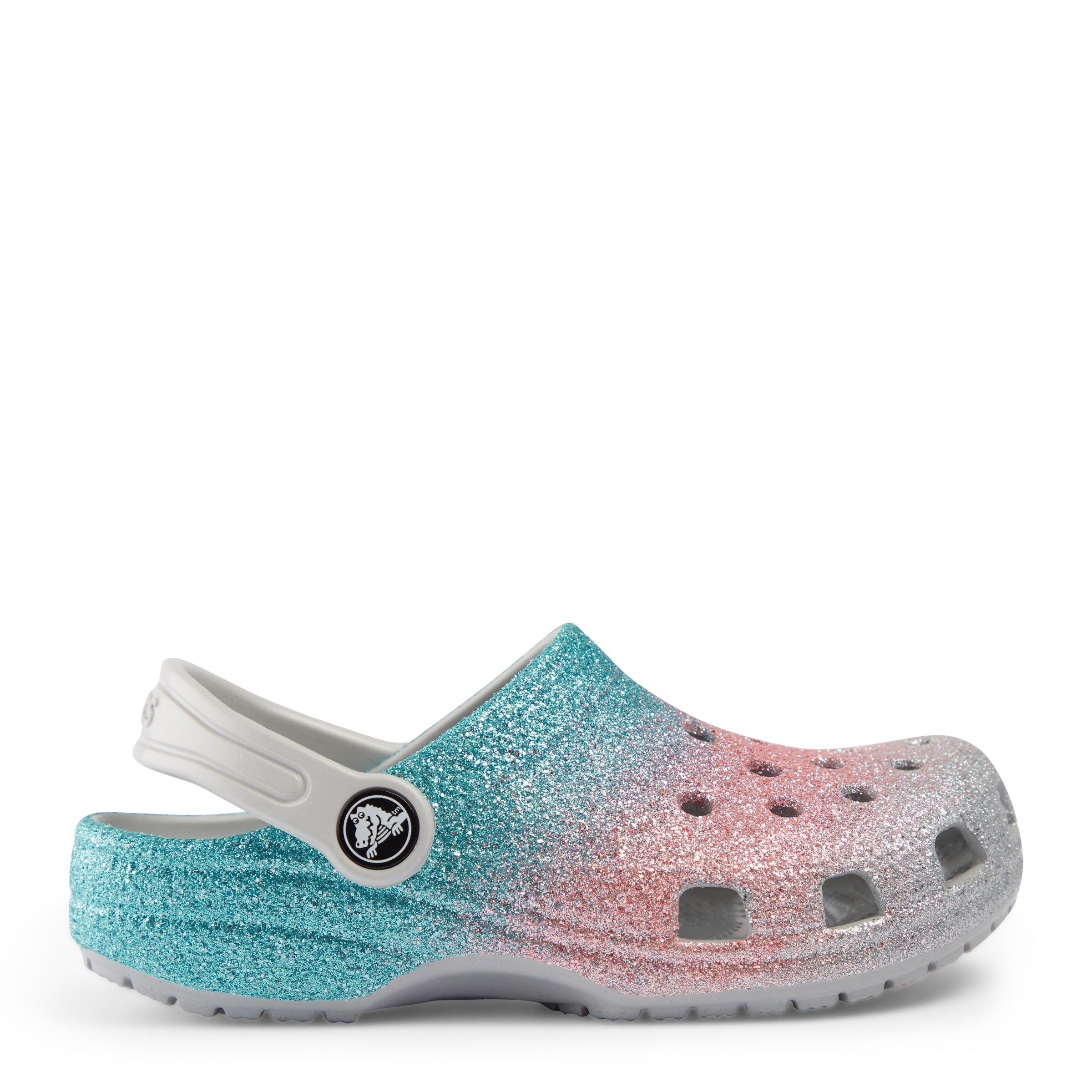 glitter crocs toddler