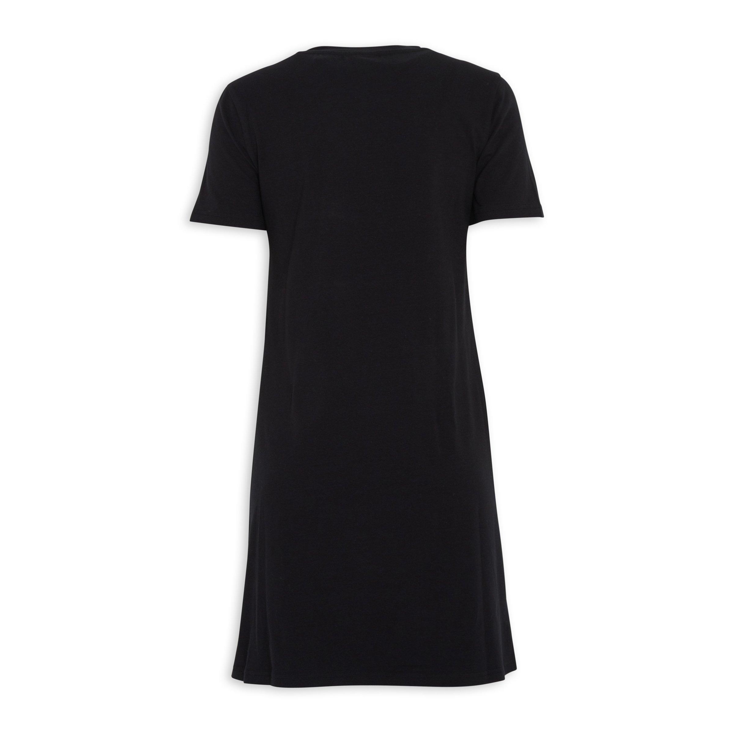 Black T-shirt dress