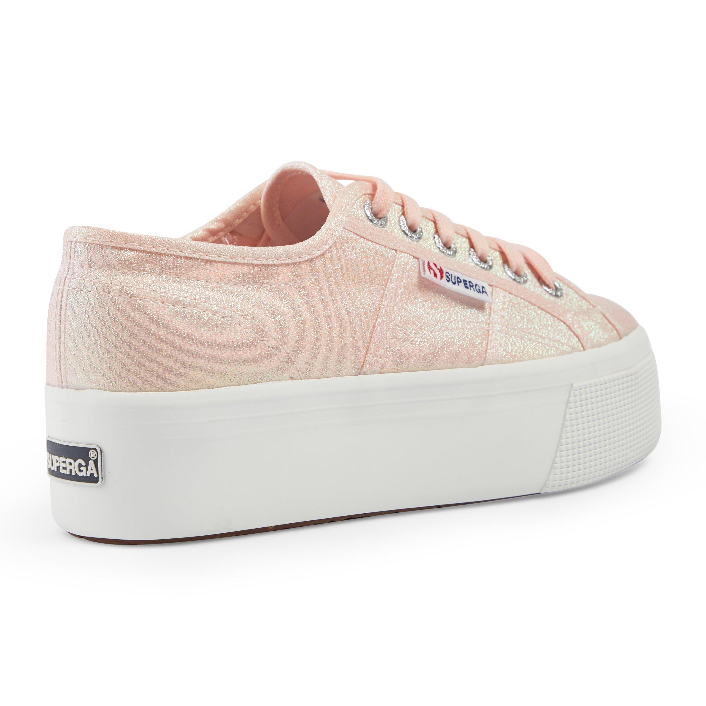 Superga 2790 metallic flatform shop trainers in rose gold