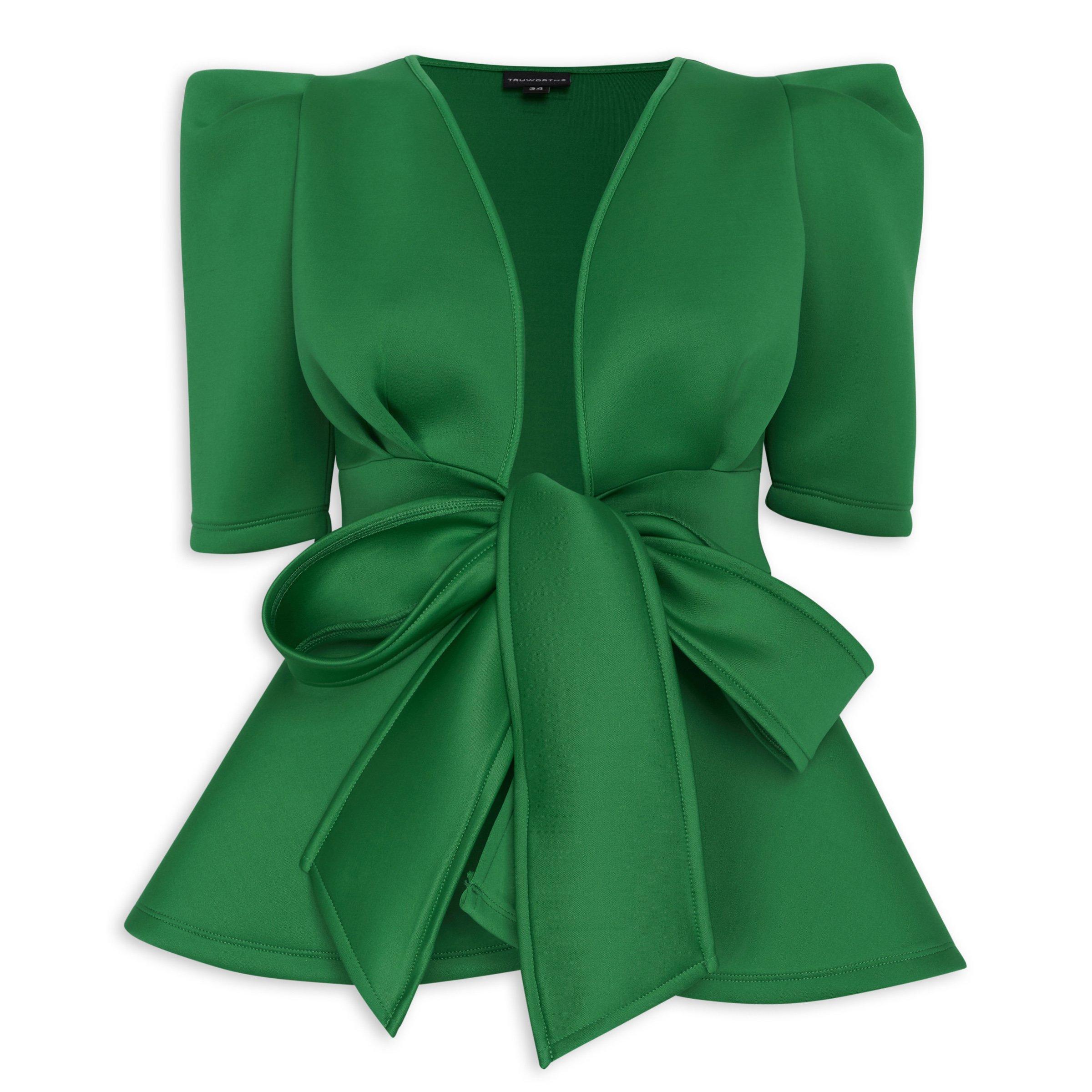 Green on sale peplum jacket