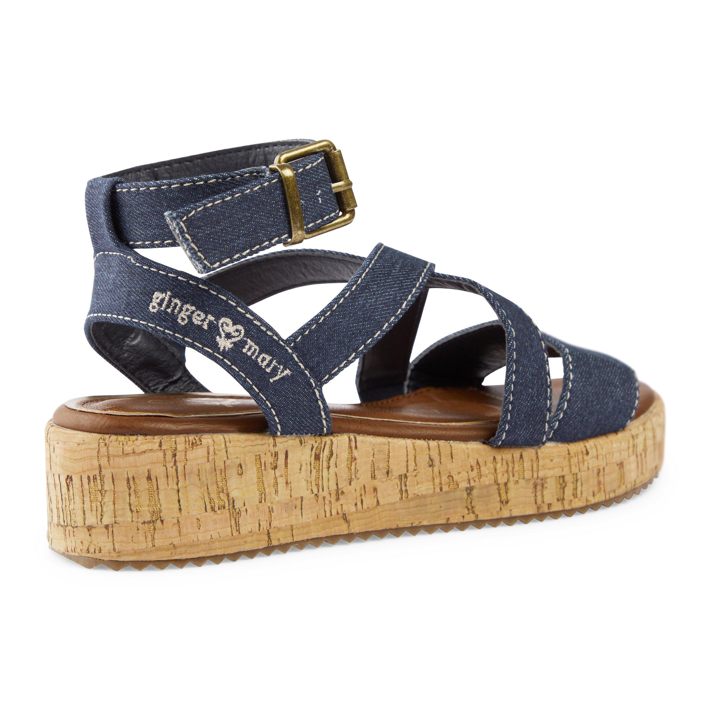 Denim ankle strap on sale sandals