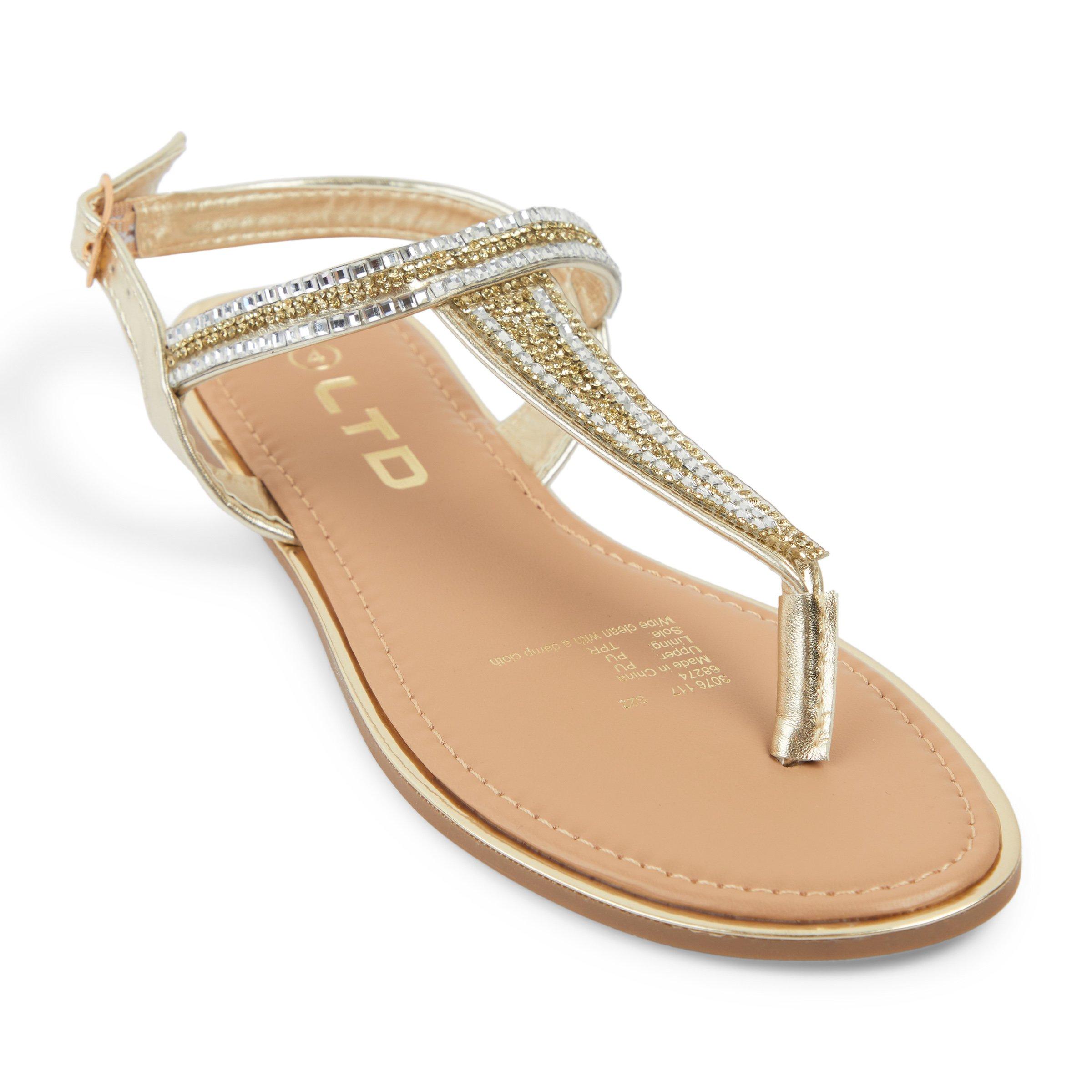 Gold Embellished Thong Sandal (3076117)