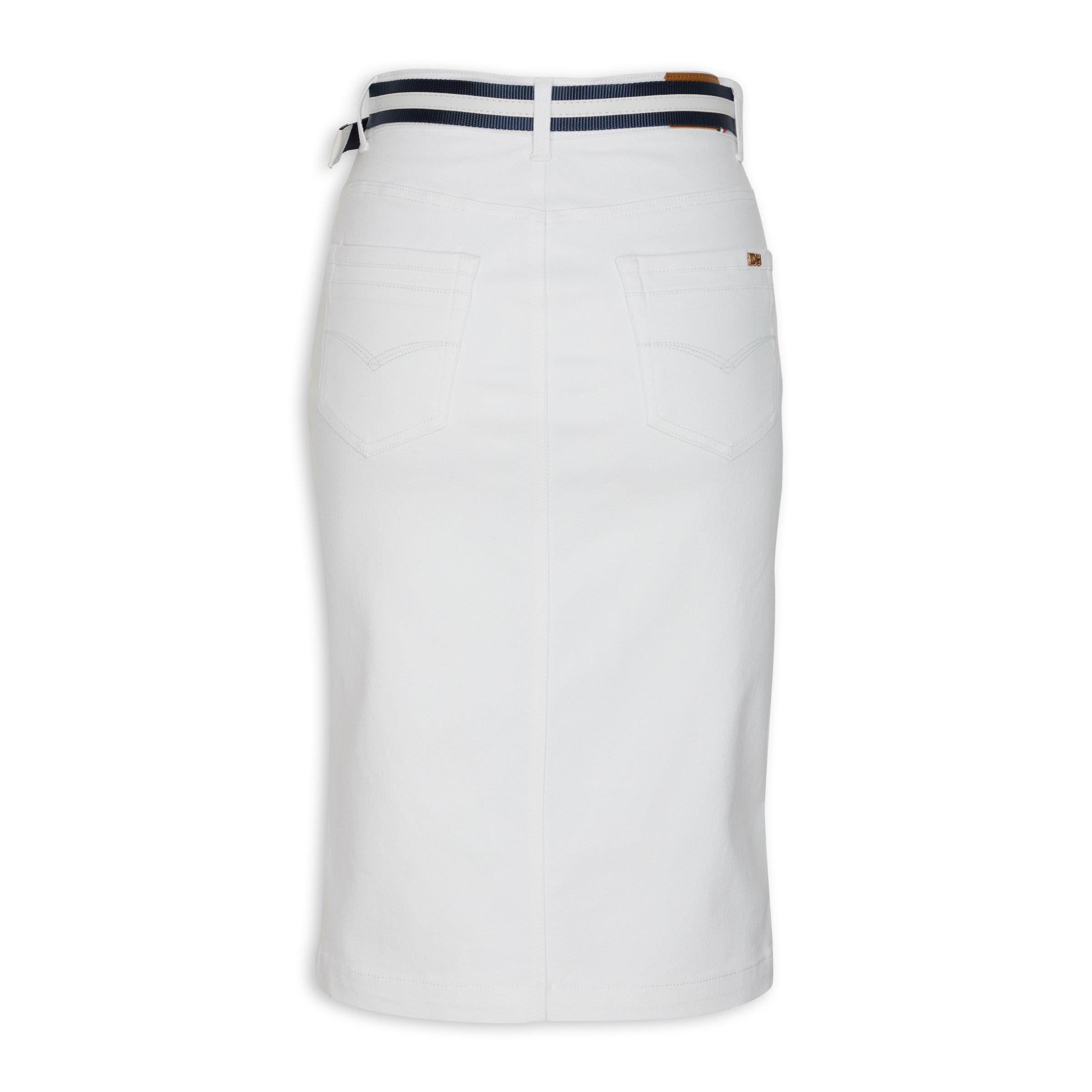 White Belted Skirt