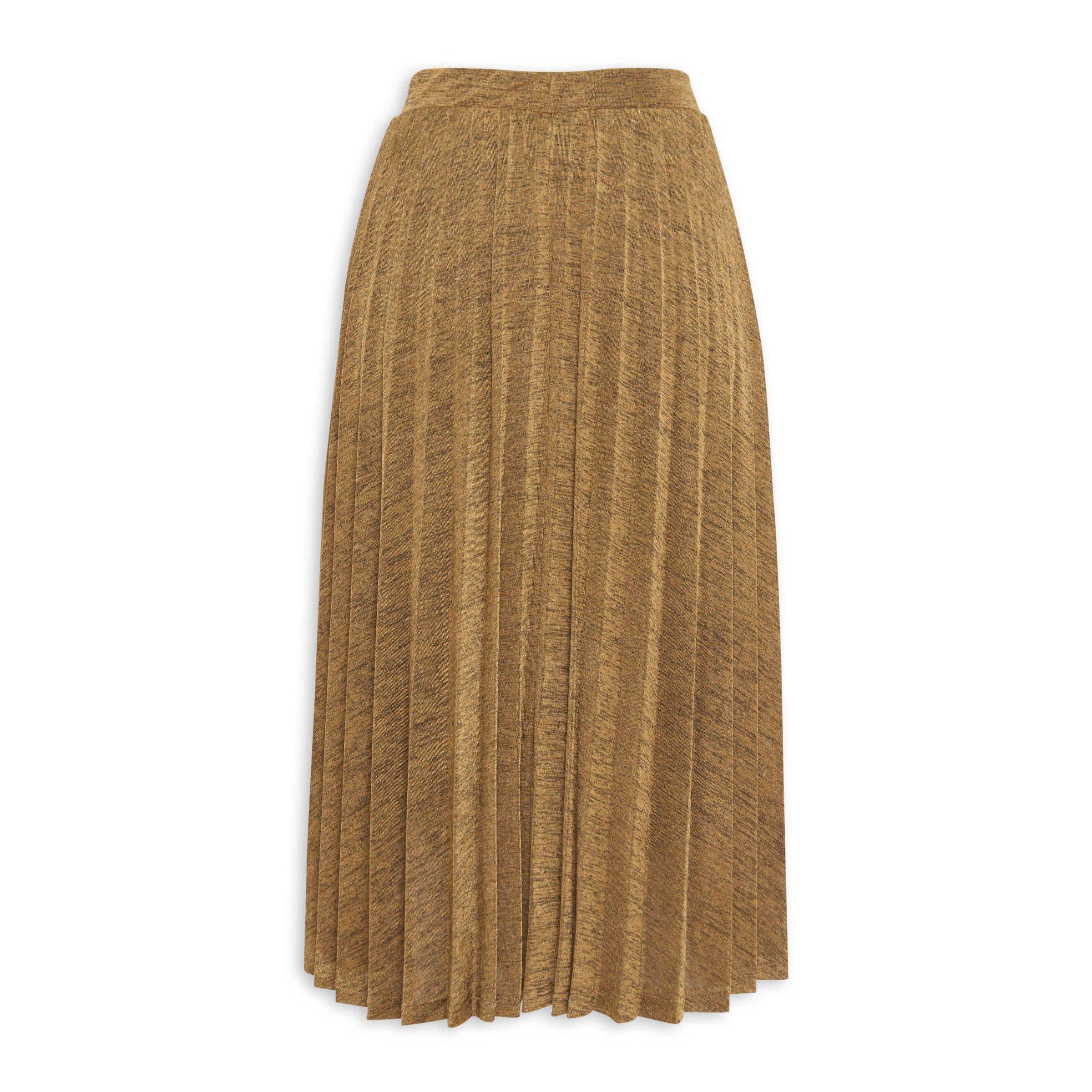 Gold pleated shop skirt 9mm