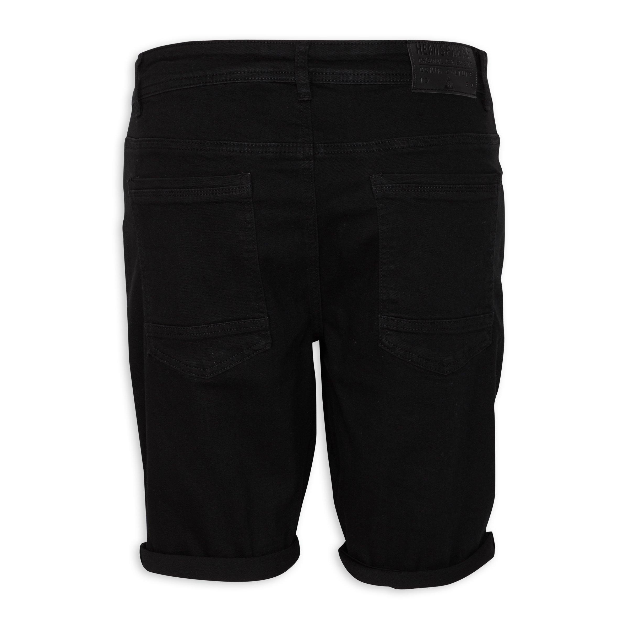 Black tight denim shorts clearance
