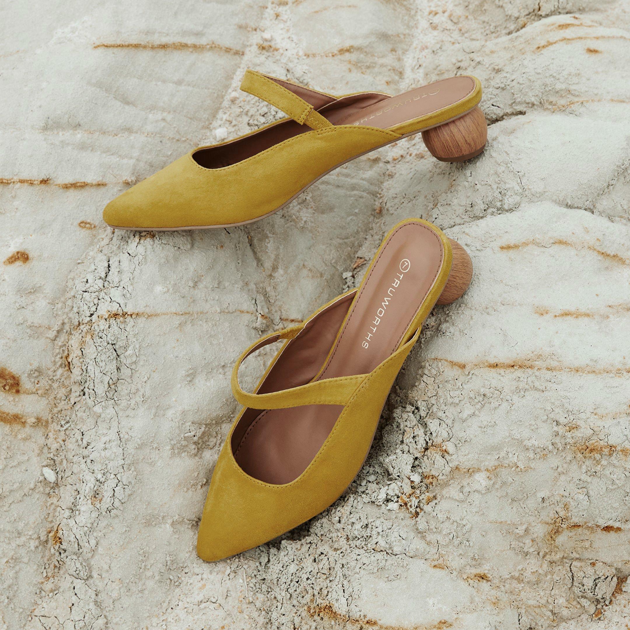 Yellow mules cheap