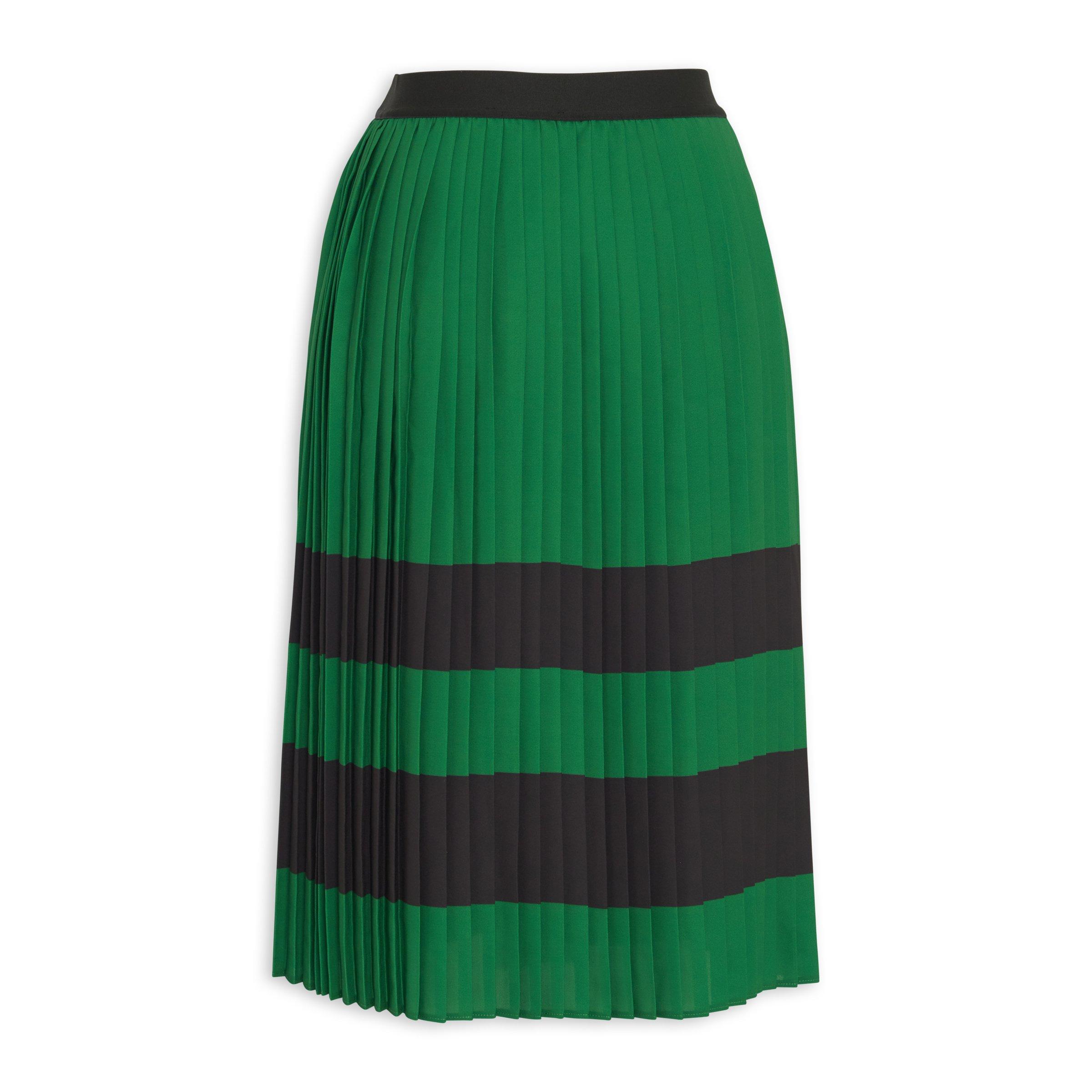 Guess green shop pleated skirt