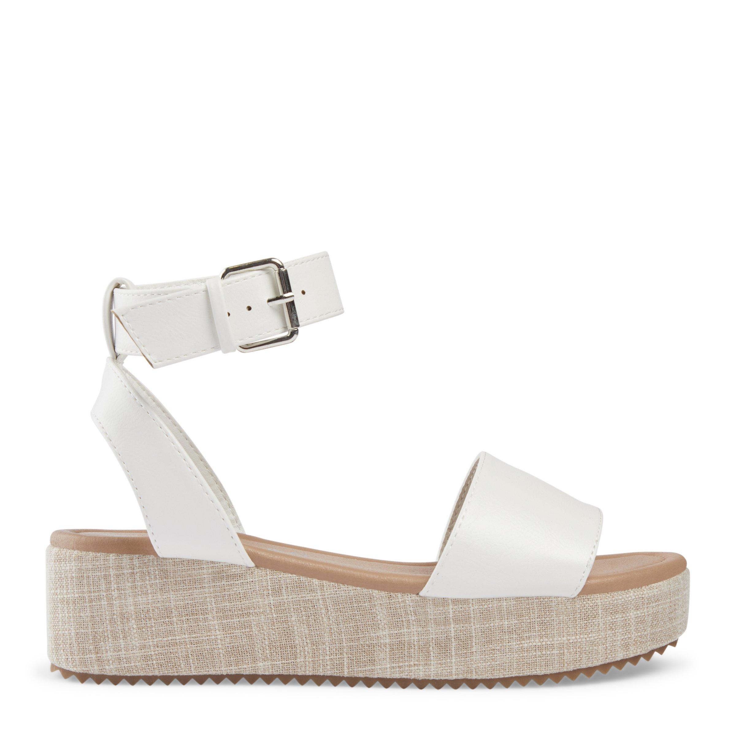 White flatform store sandals uk