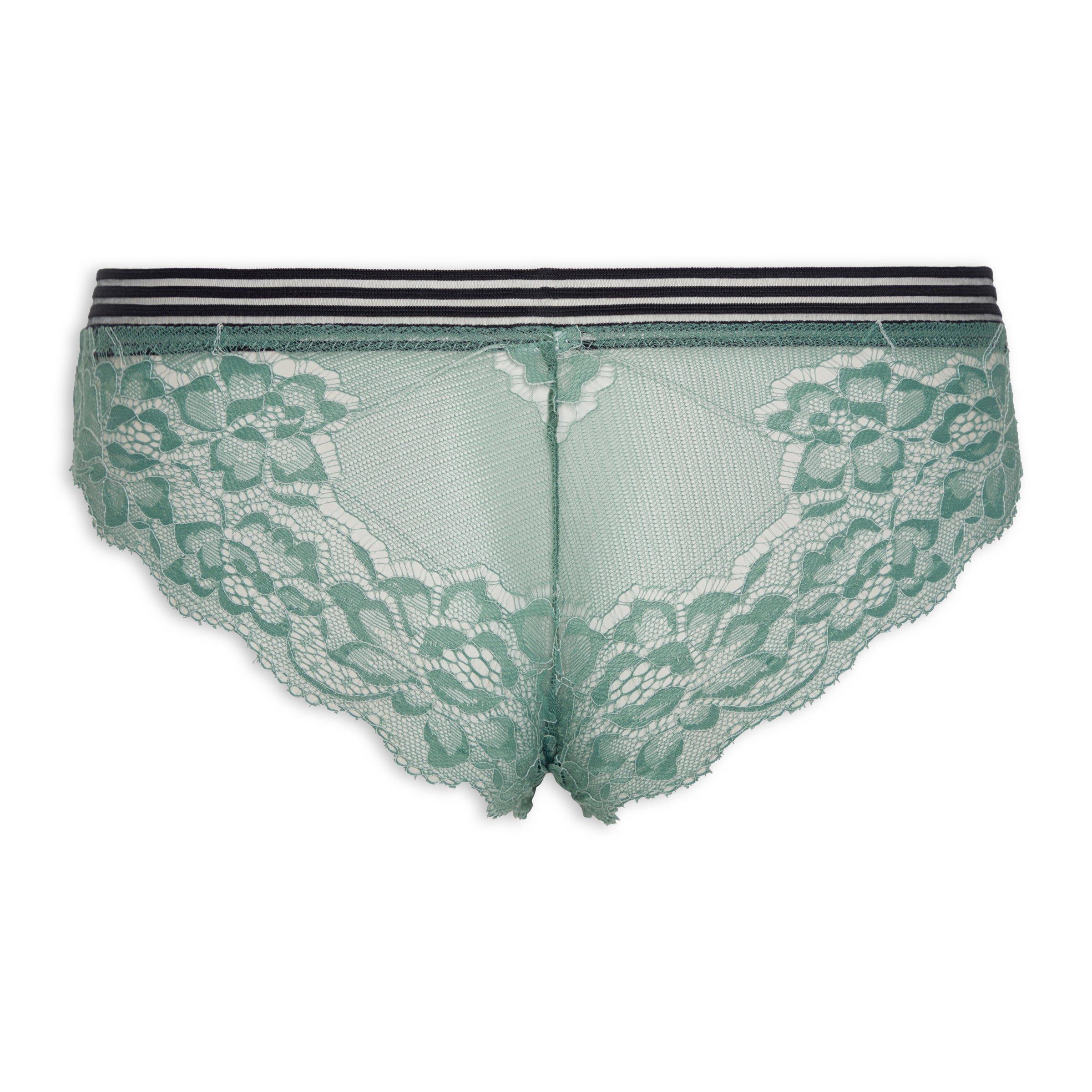 Brazilian underwear in lace - Light Green