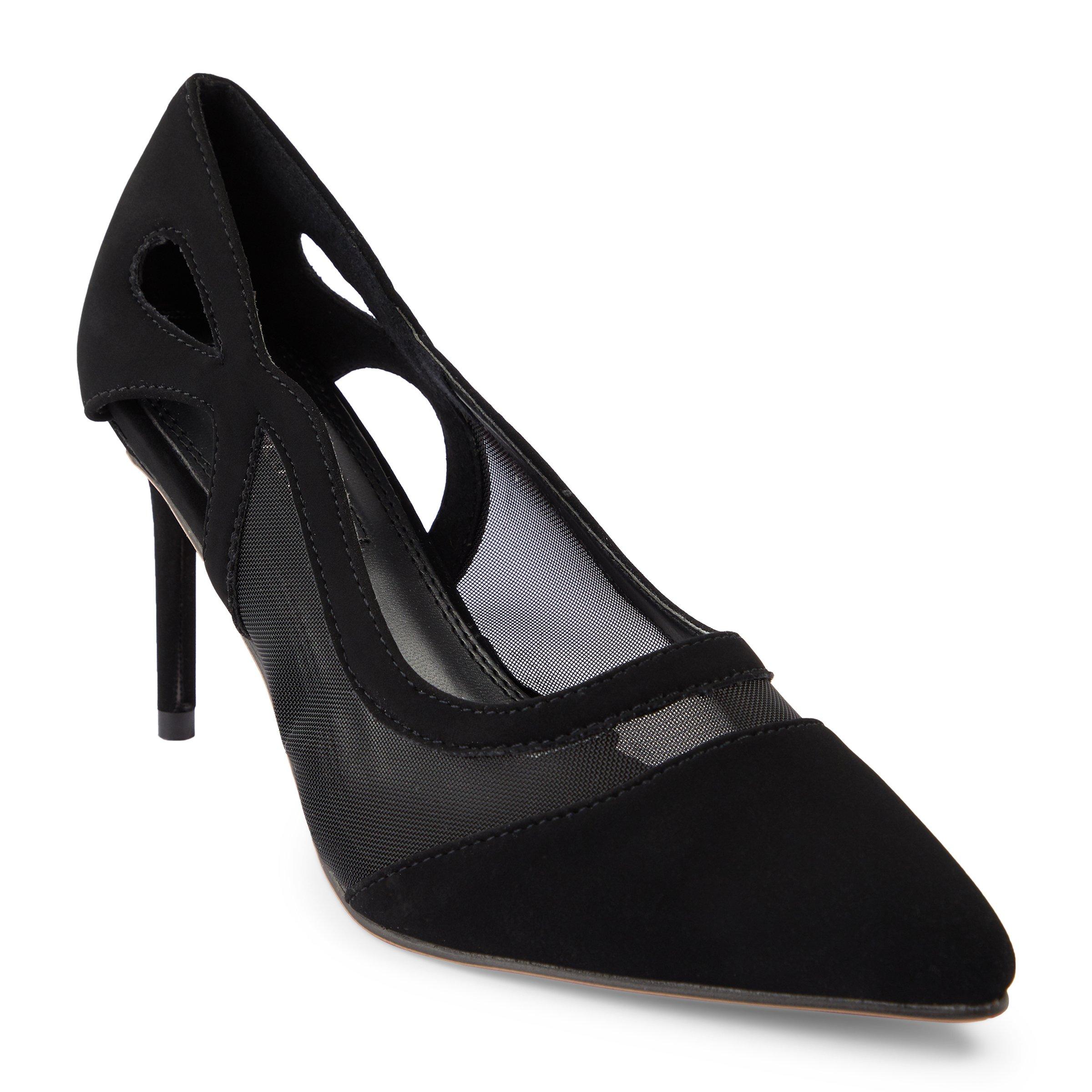 Black mesh hot sale court shoes