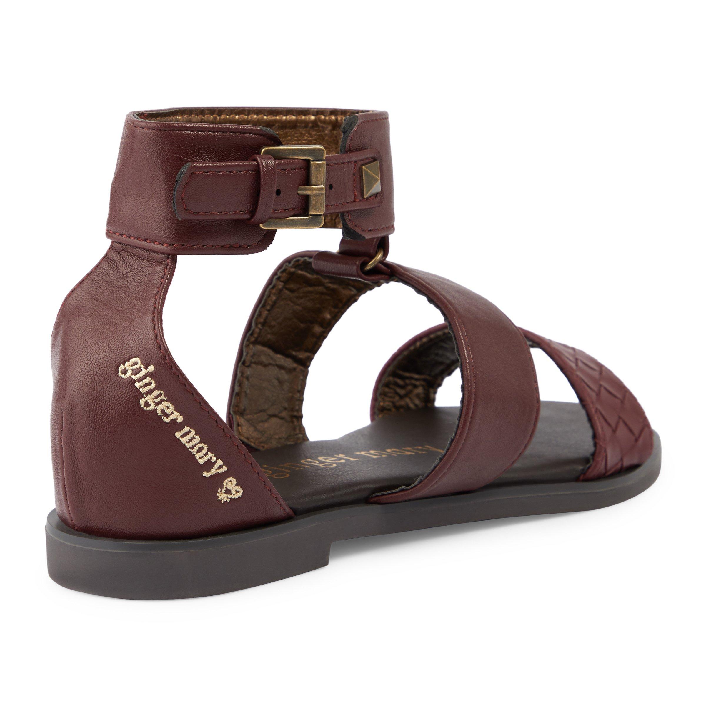 Burgundy sales gladiator sandals