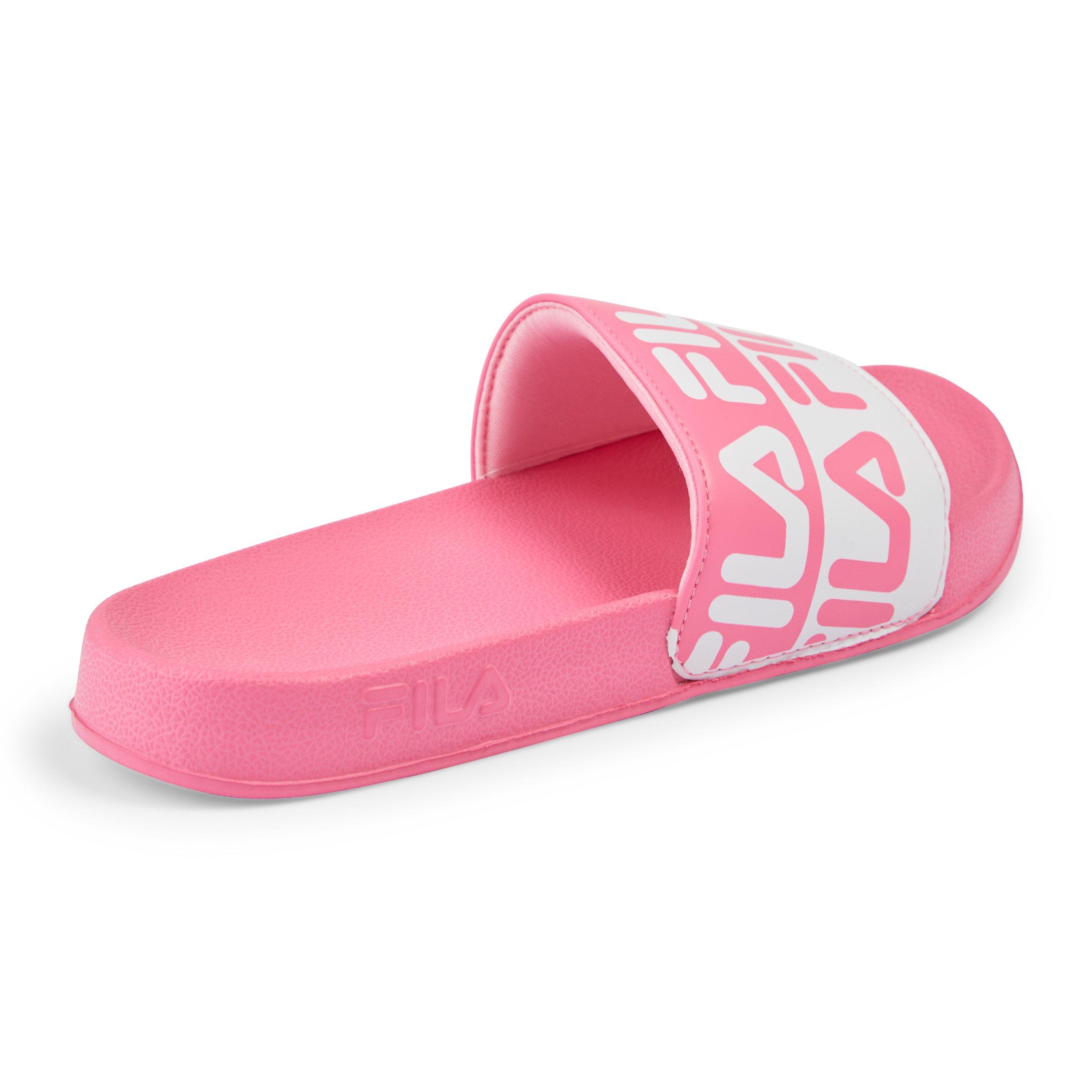 Pink fila store slides