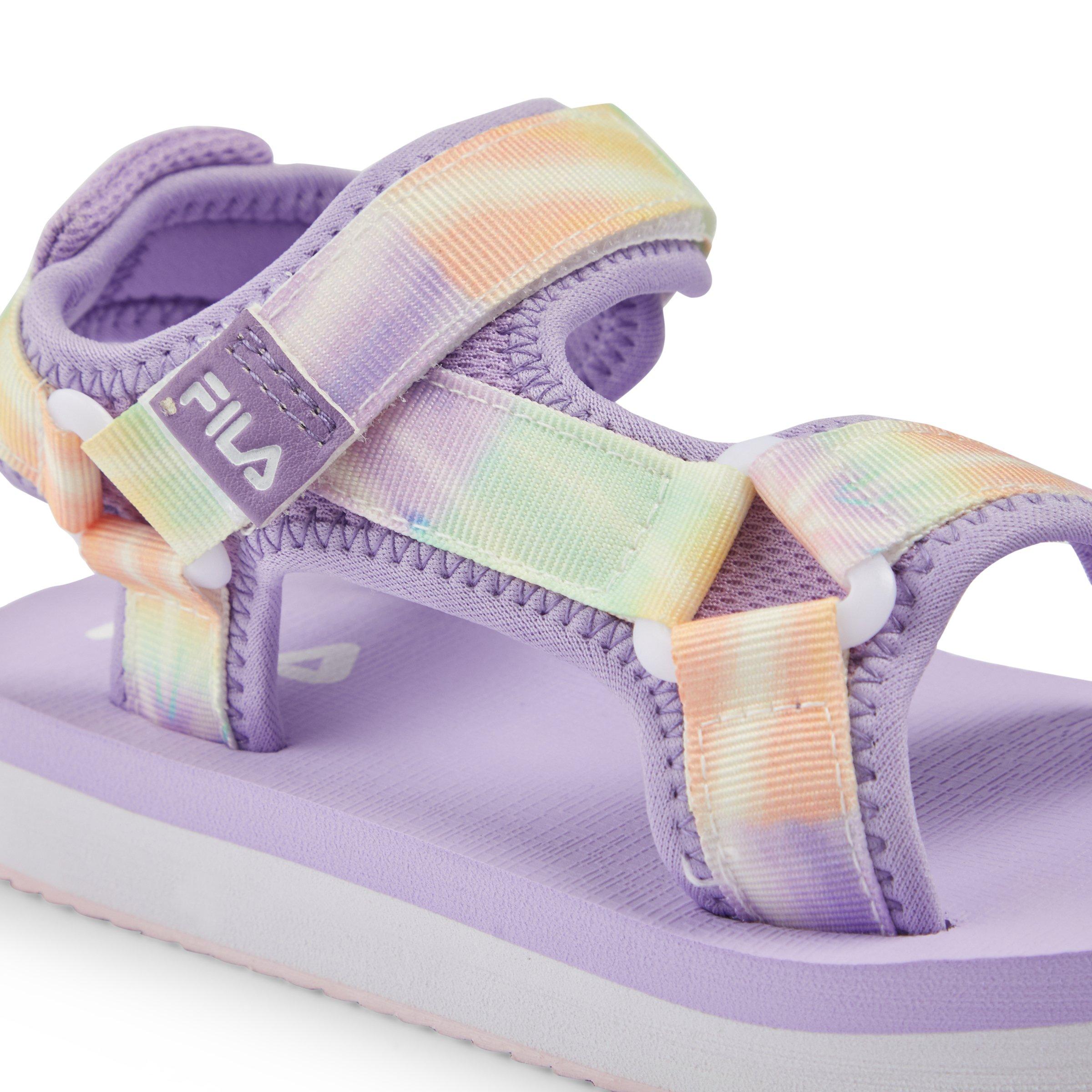 Fila sandals sales kids purple