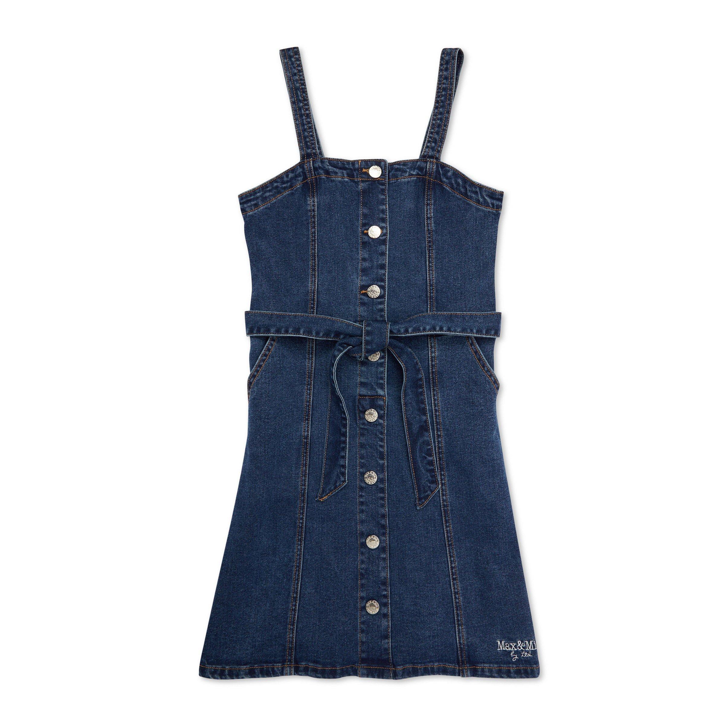 Girls Denim Pinafore Dress