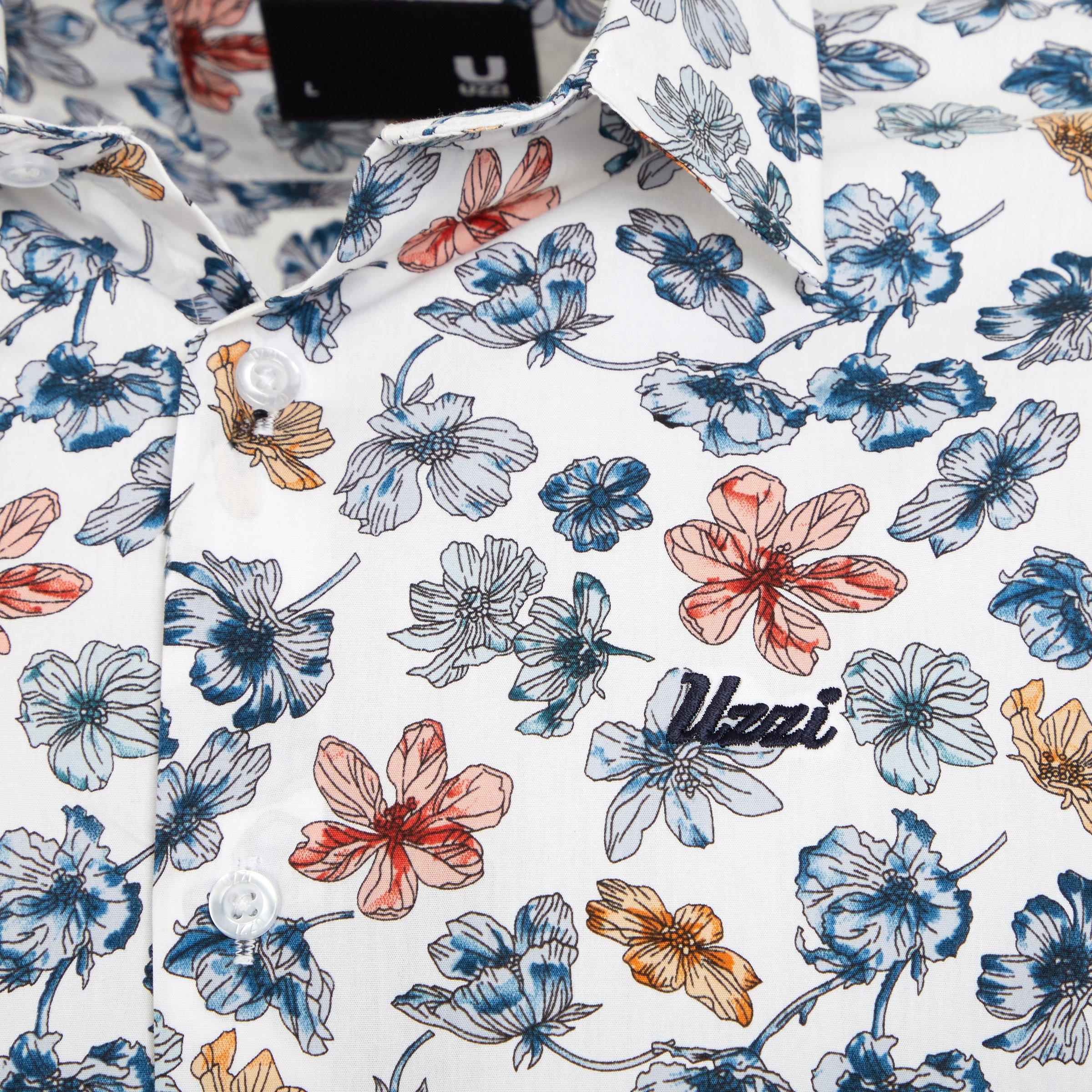 Floral Print Slim Fit Shirt (3081023) | UZZI