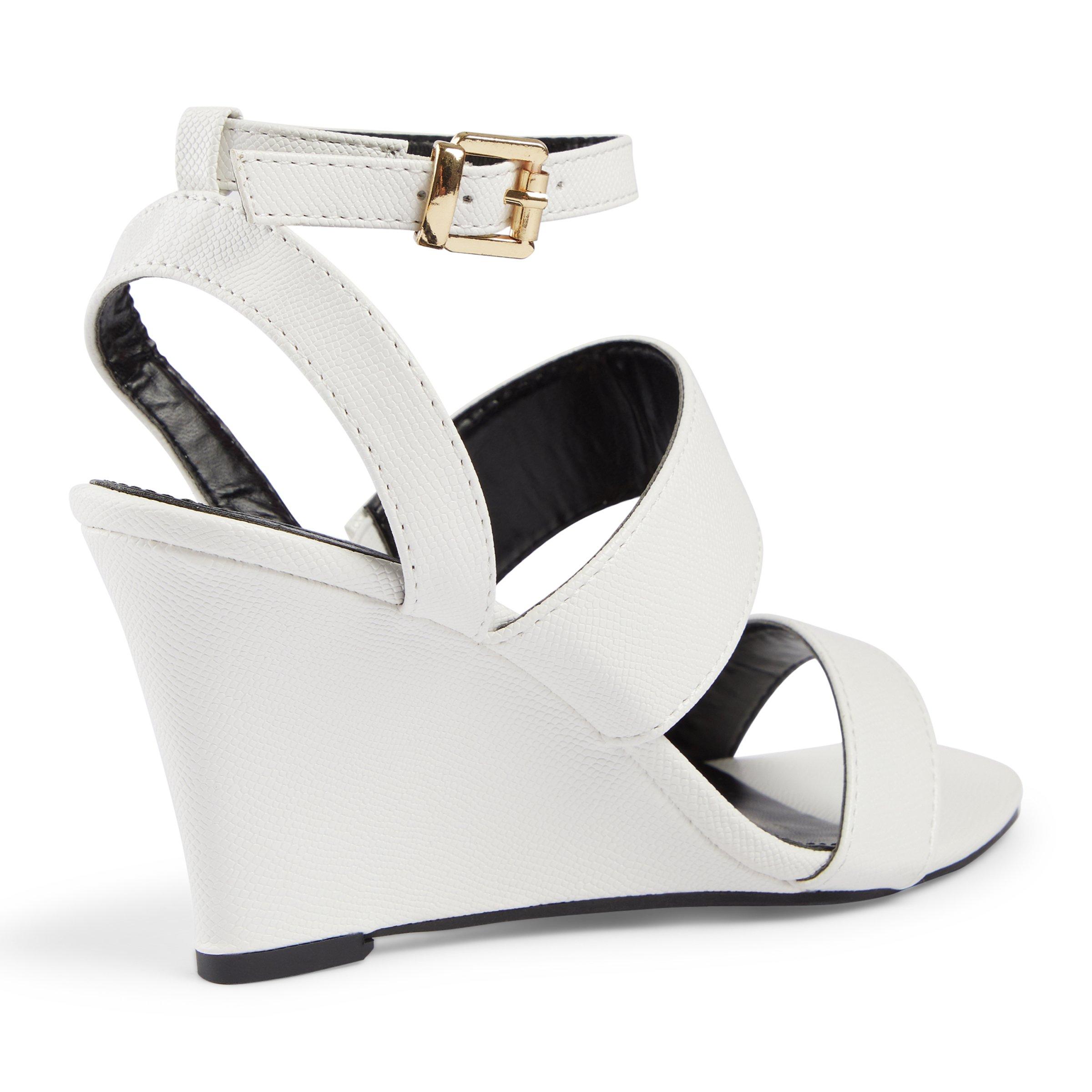 Women's white hot sale wedge sandals