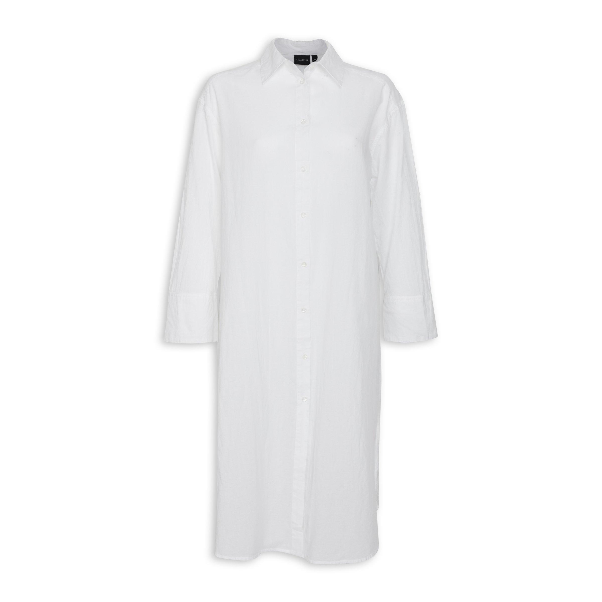 White ladies best sale shirt dress