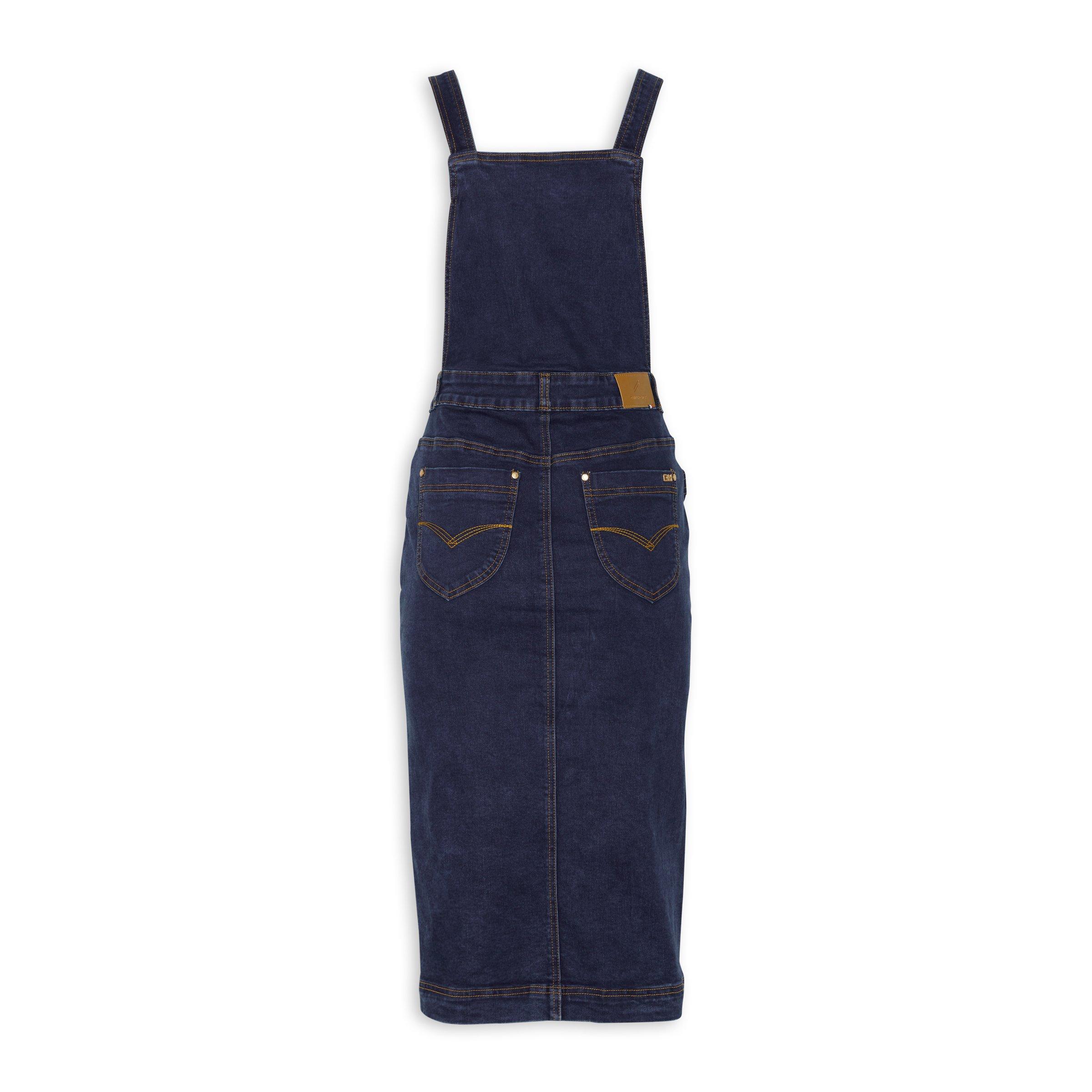 Indigo Pinafore Denim Plus Size Dress (3117618)