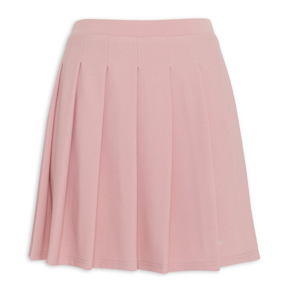 Pink Pleated Mini Skirt (3081762)