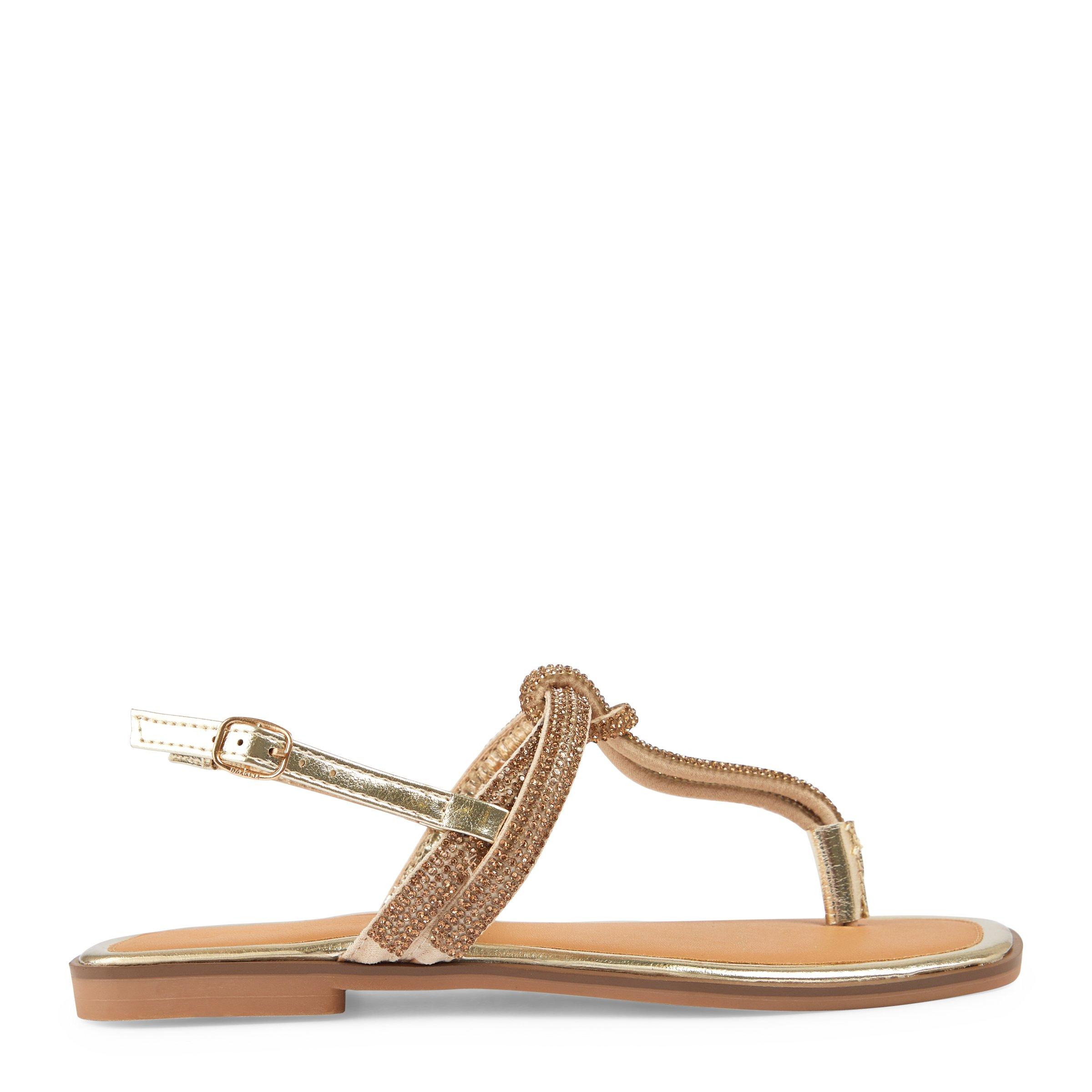 Gold discount slingback sandals