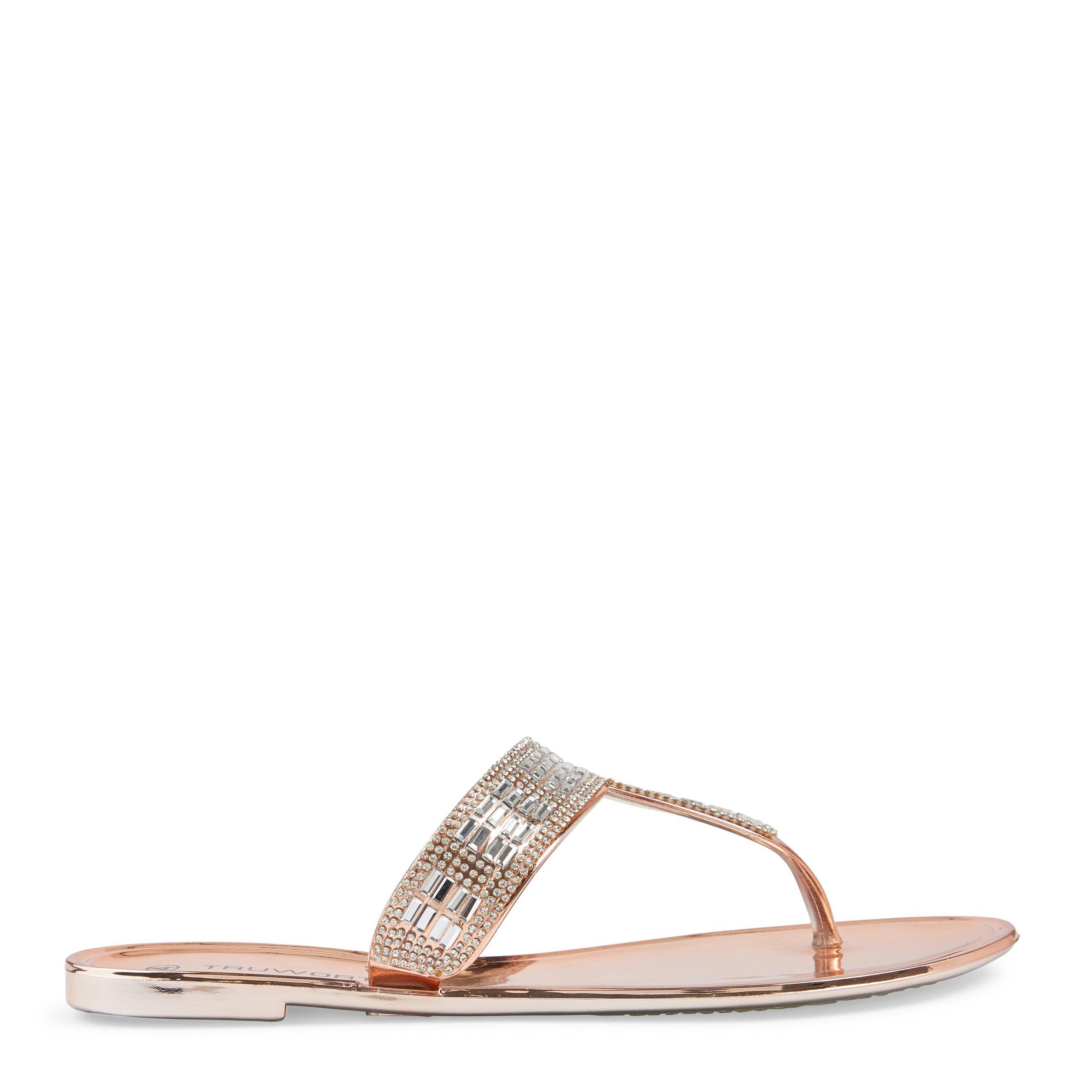 Rose gold 2025 thong sandals