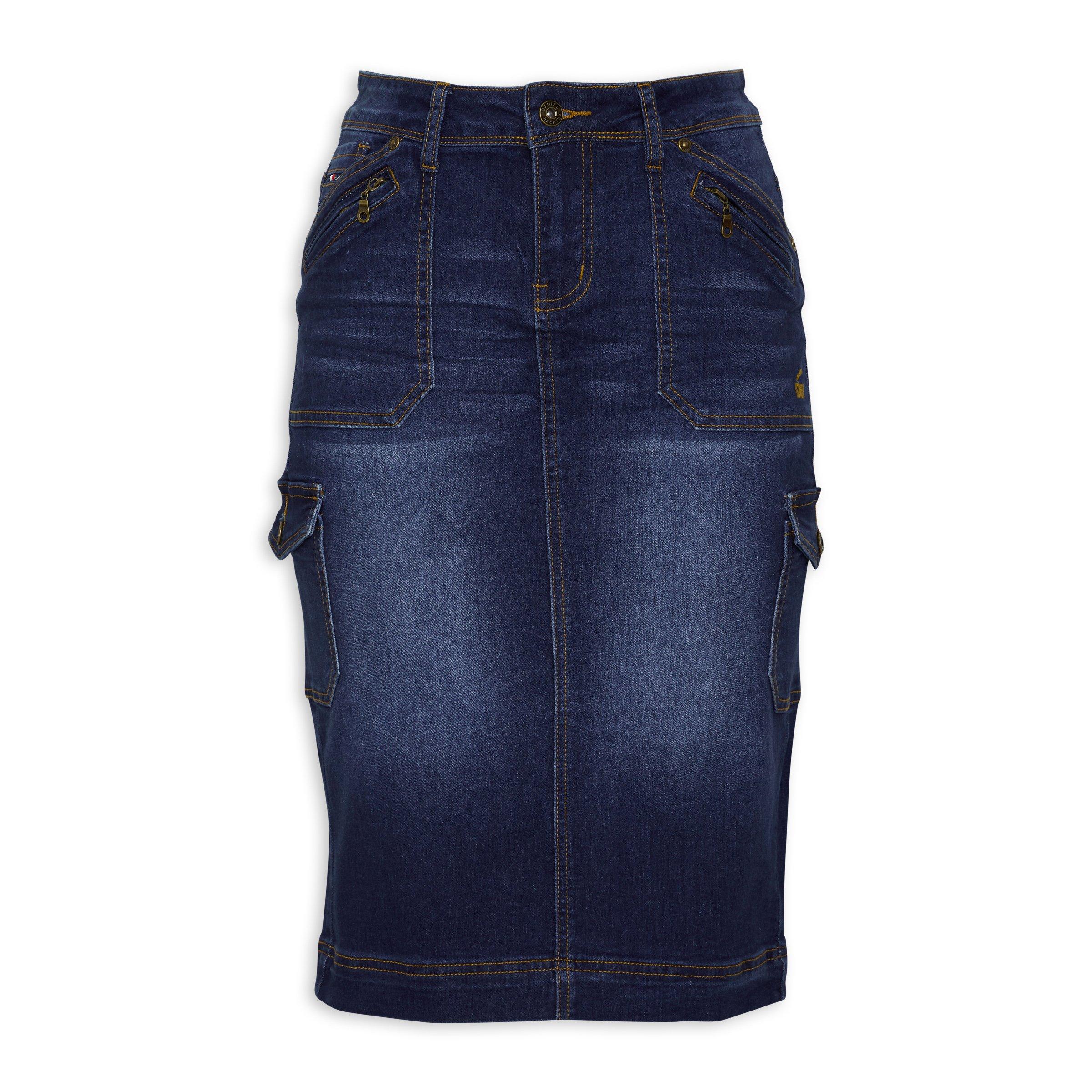 Utility denim sale skirt