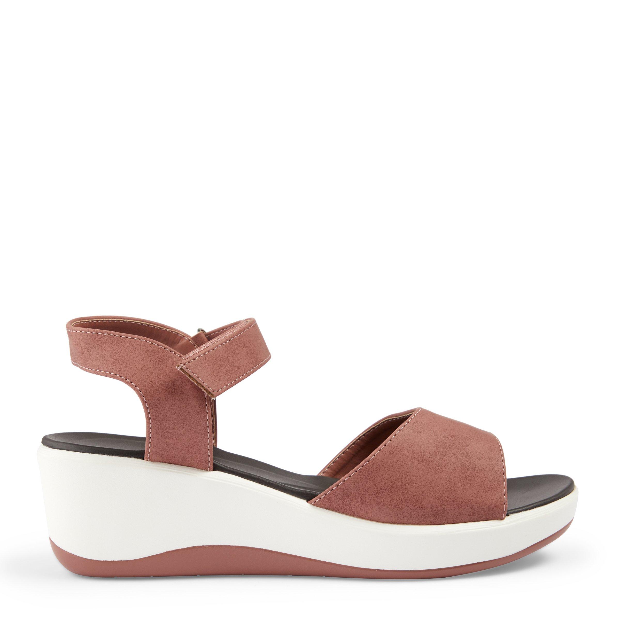 Pink wedge sale sandals