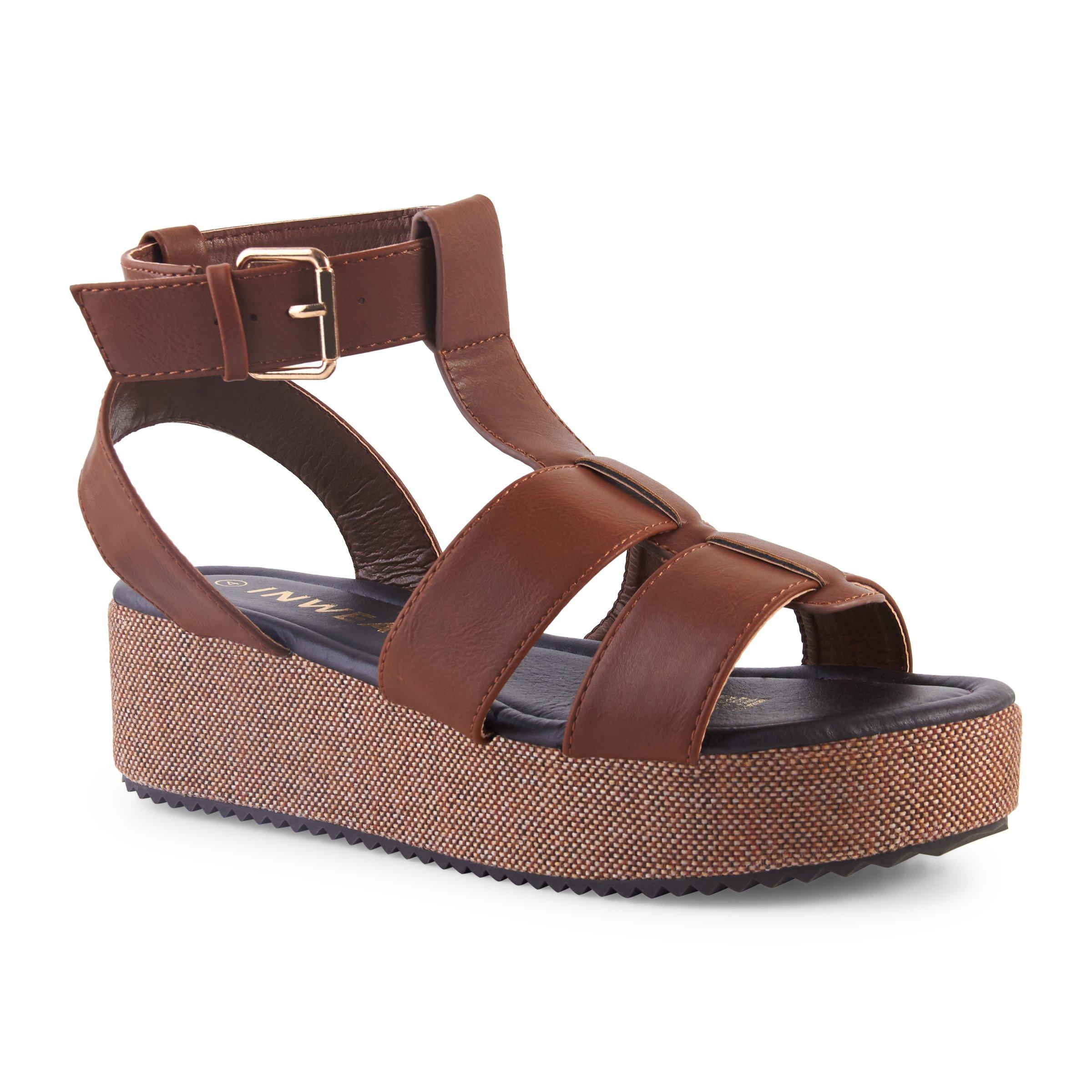 Tan discount flatform sandals