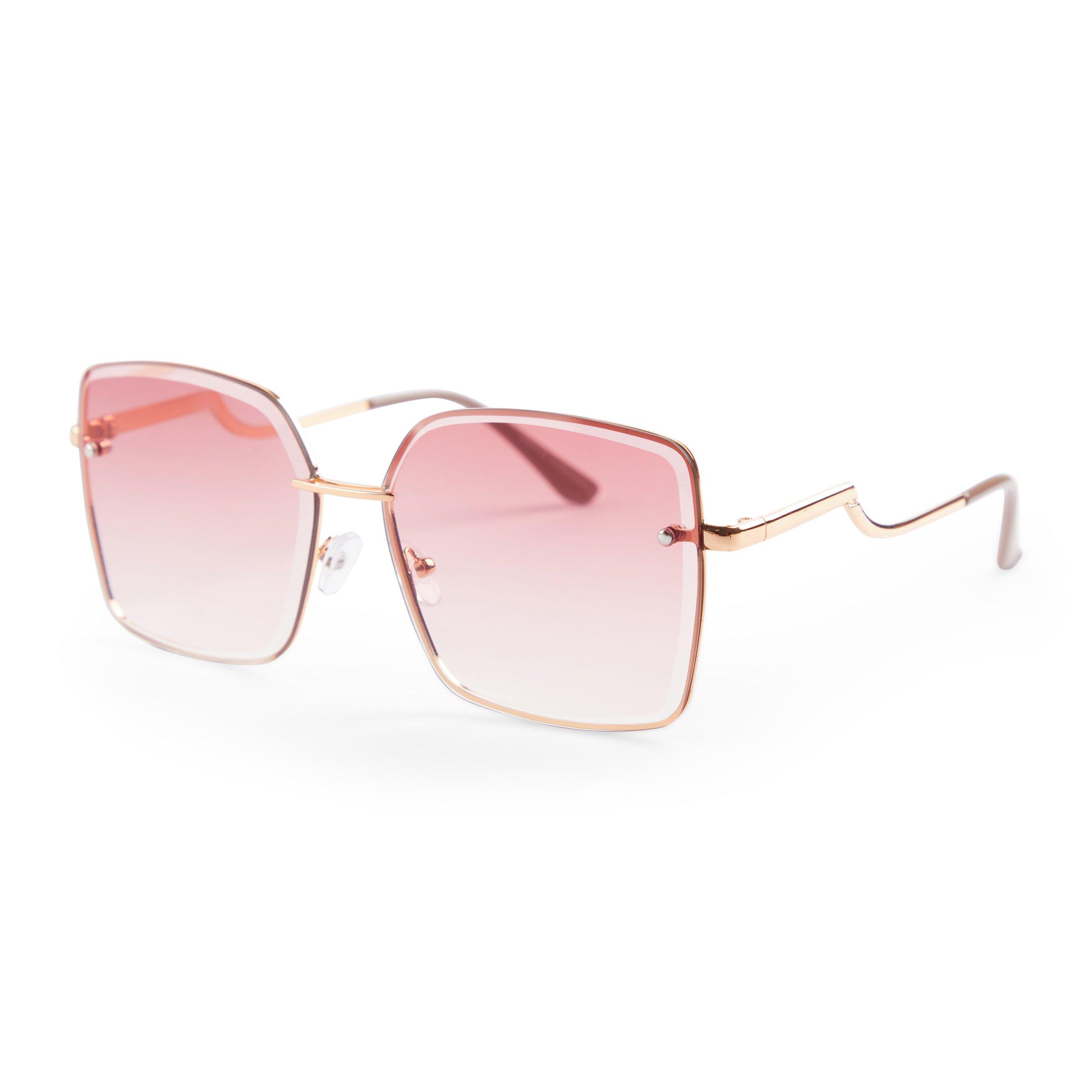 Oversized on sale pink sunglasses