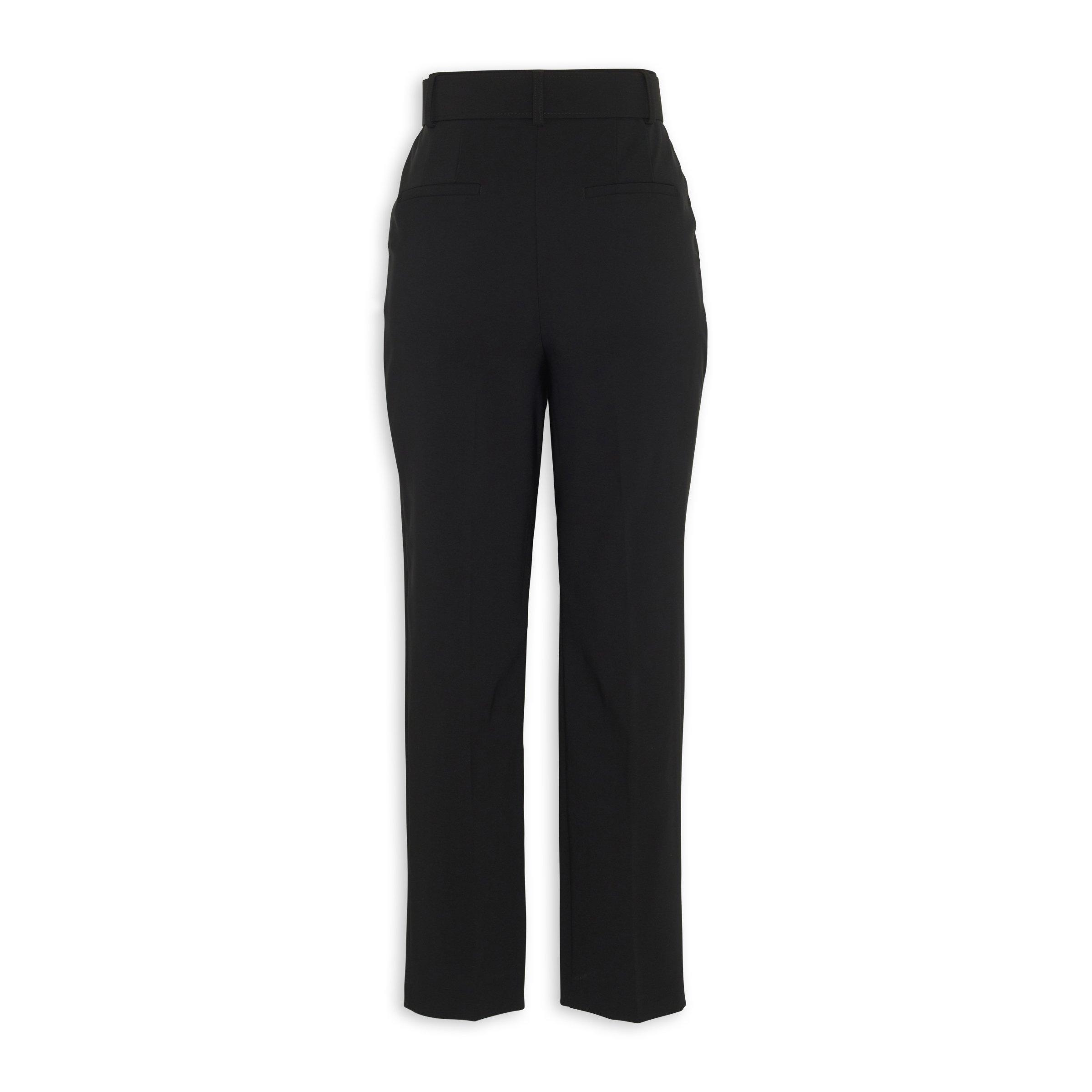 Black Belted Formal Pant