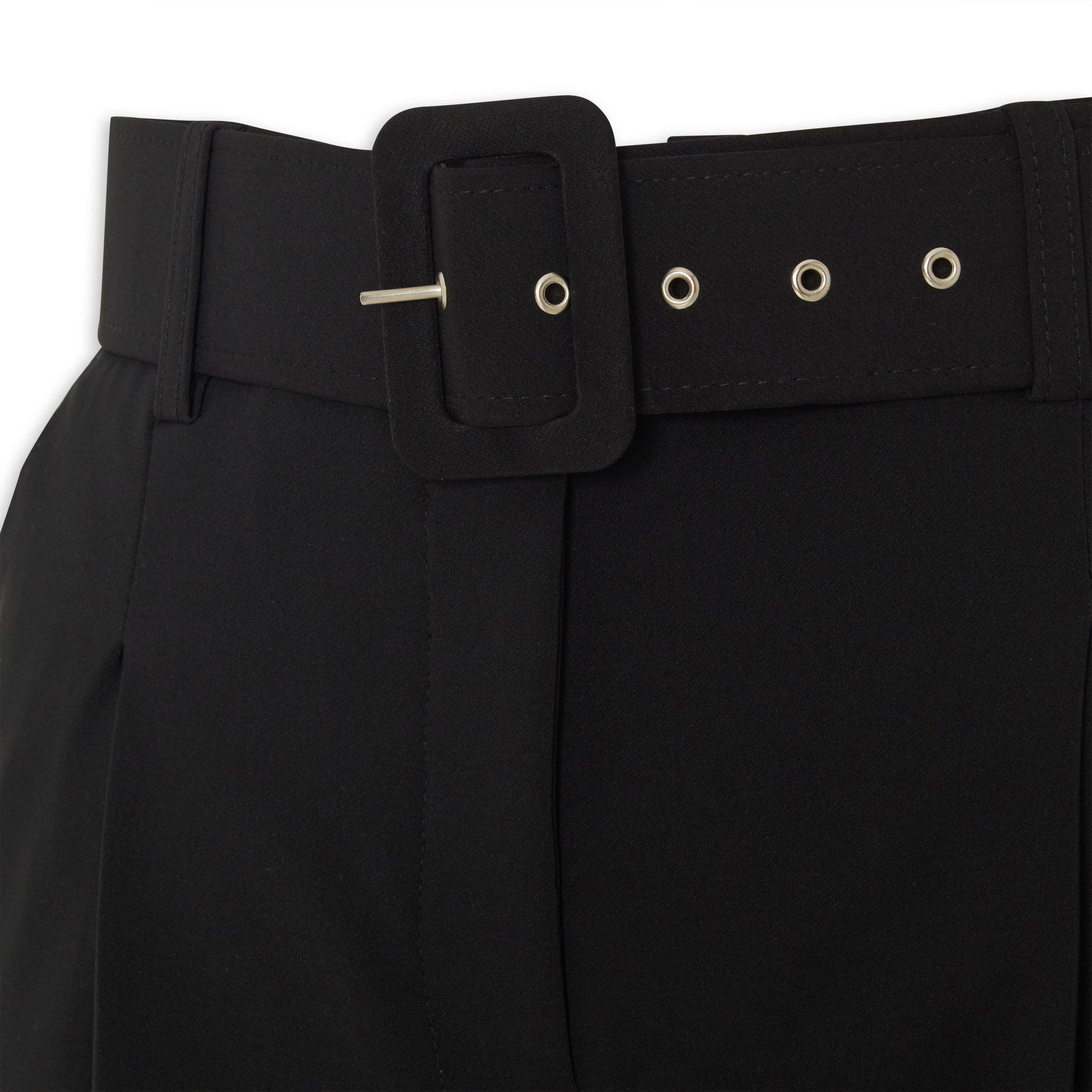 Black Belted Formal Pant