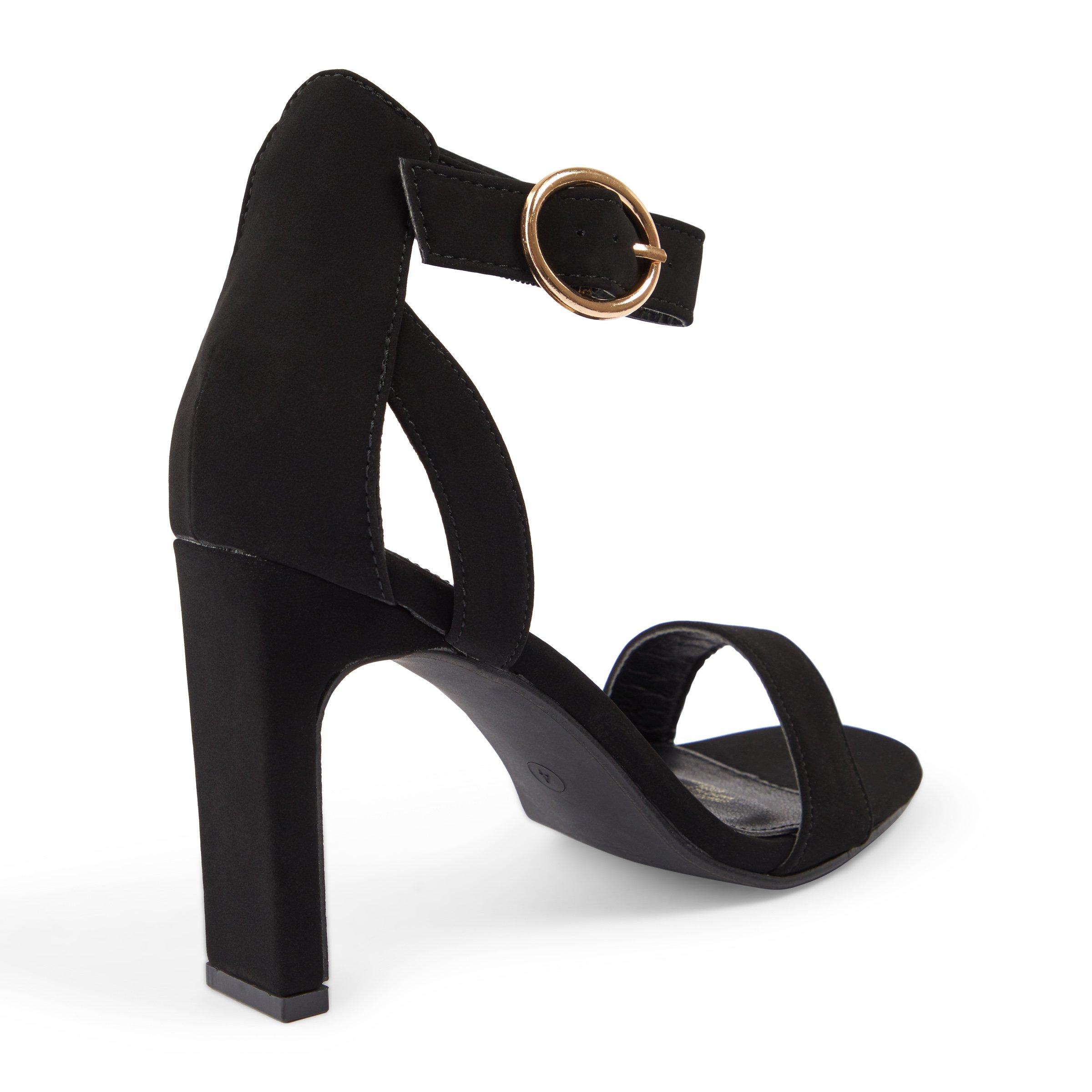 Black block heel outlet sandals