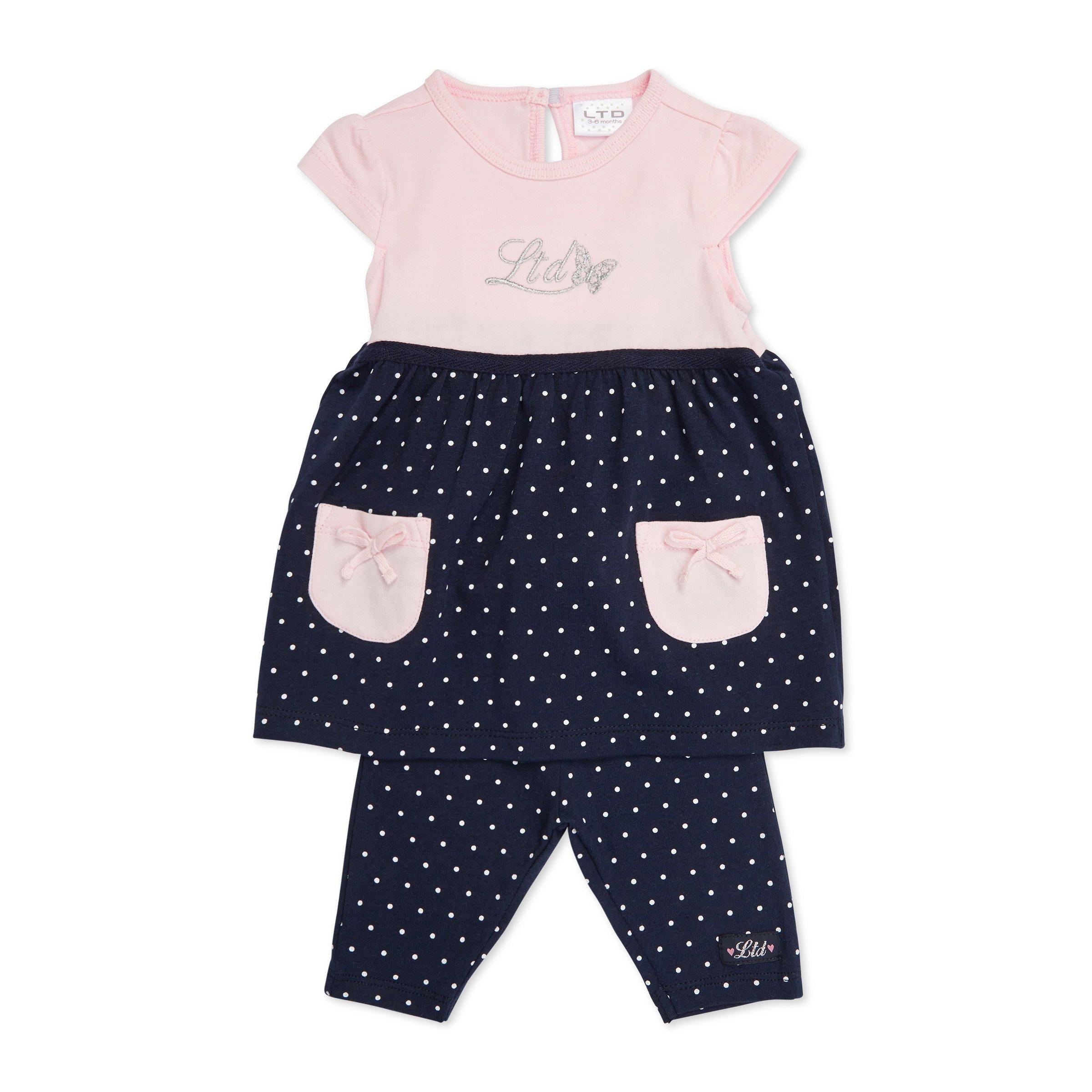 Baby girl dress and legging cheap set