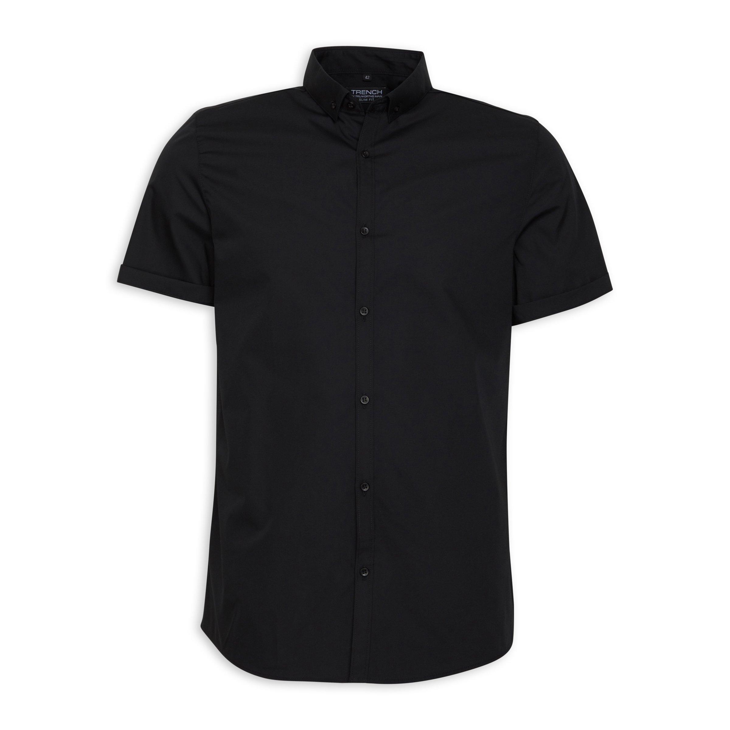 black slim fit shirt