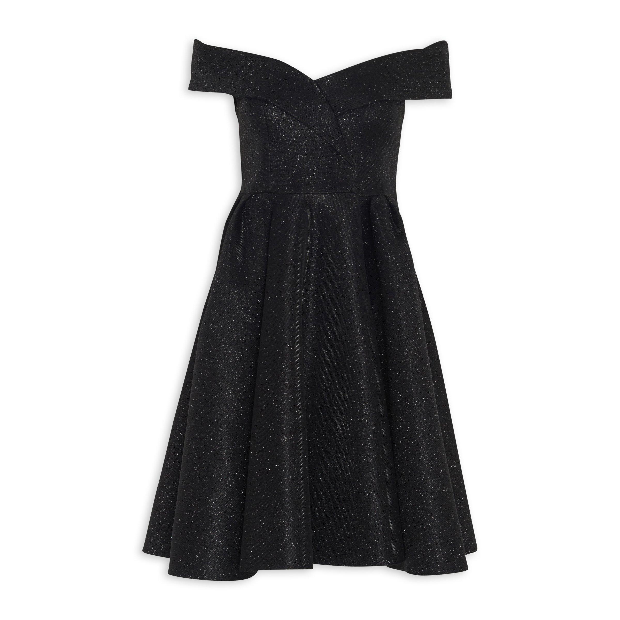 Black glitter hotsell skater dress