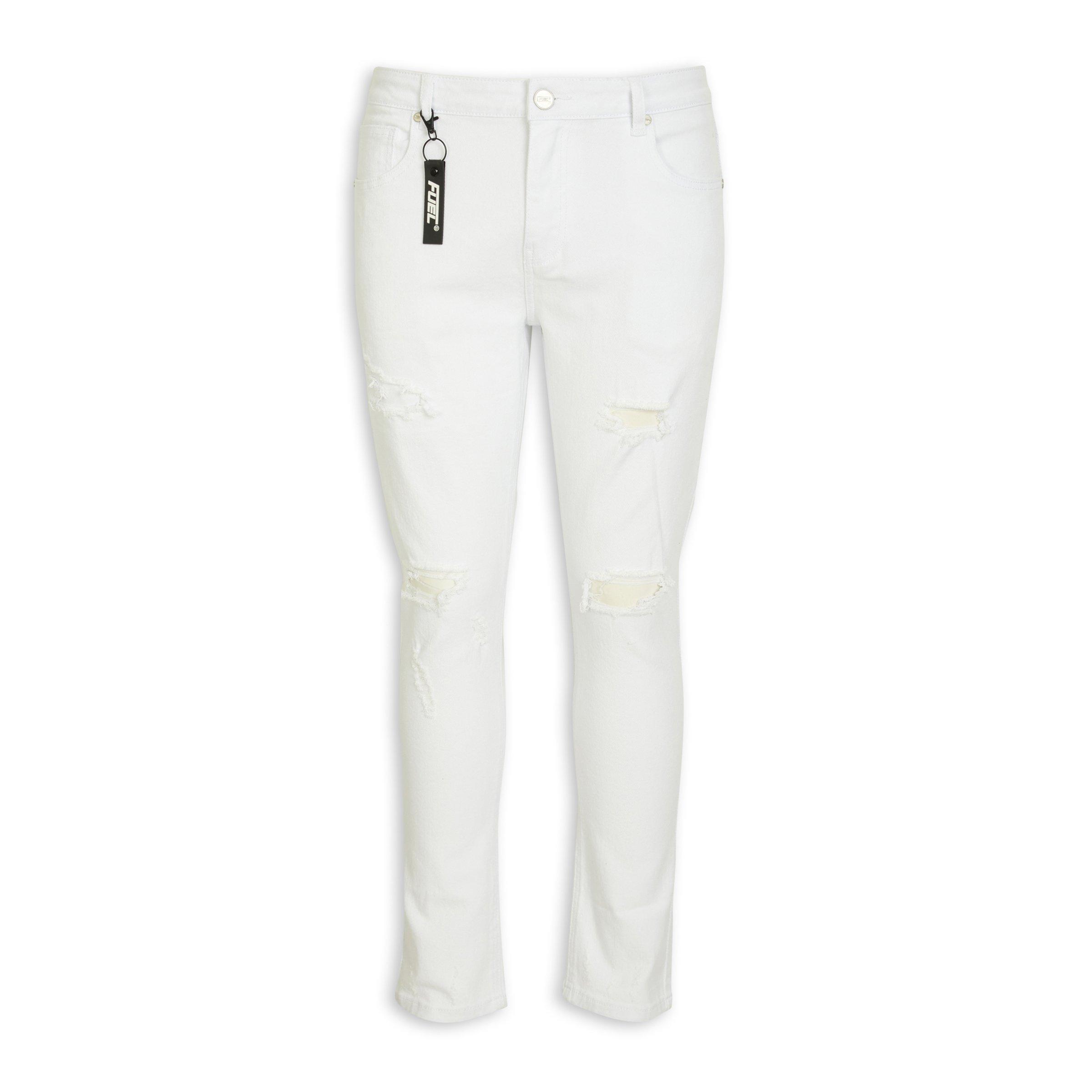 White super store skinny jeans mens