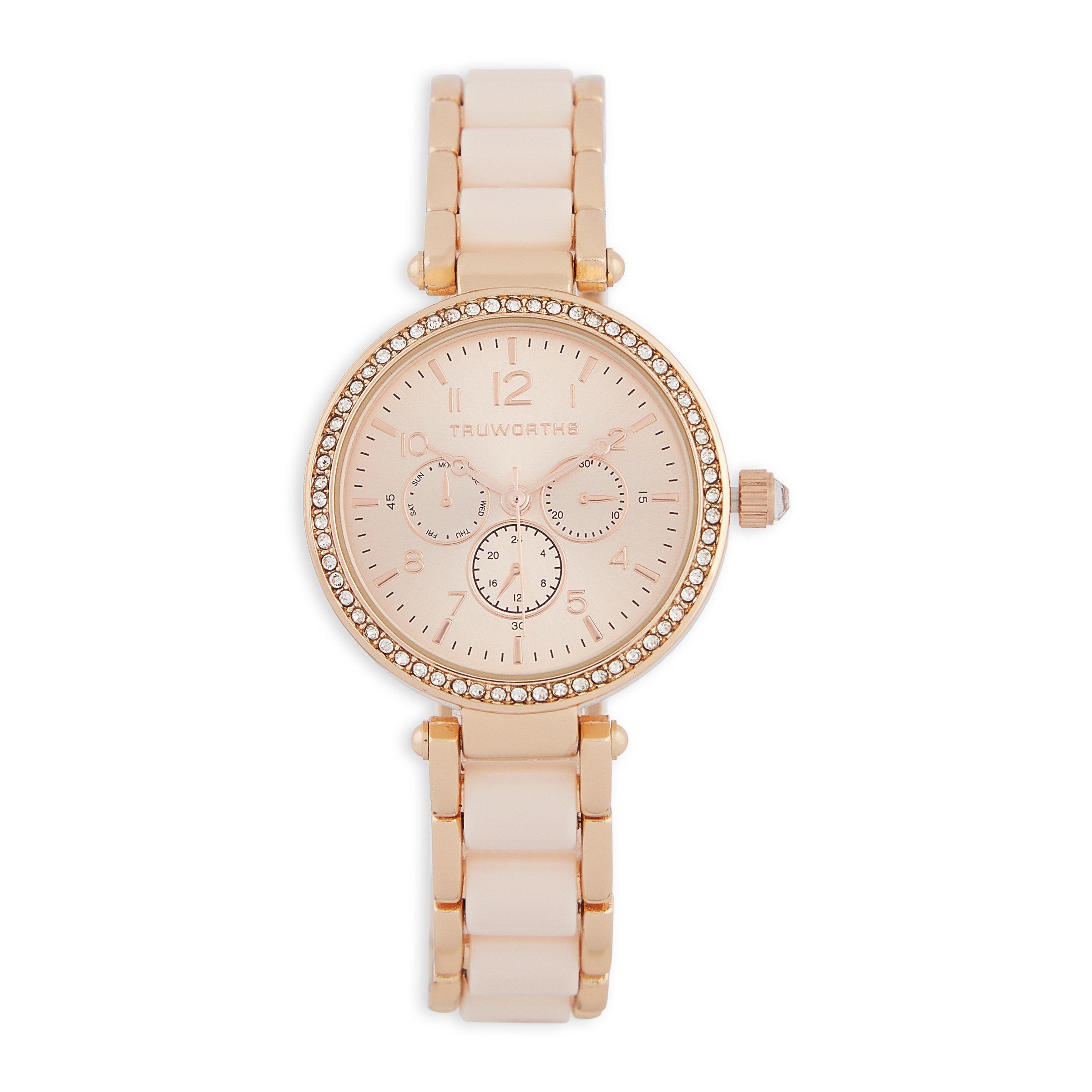 Pink and best sale rose gold watch