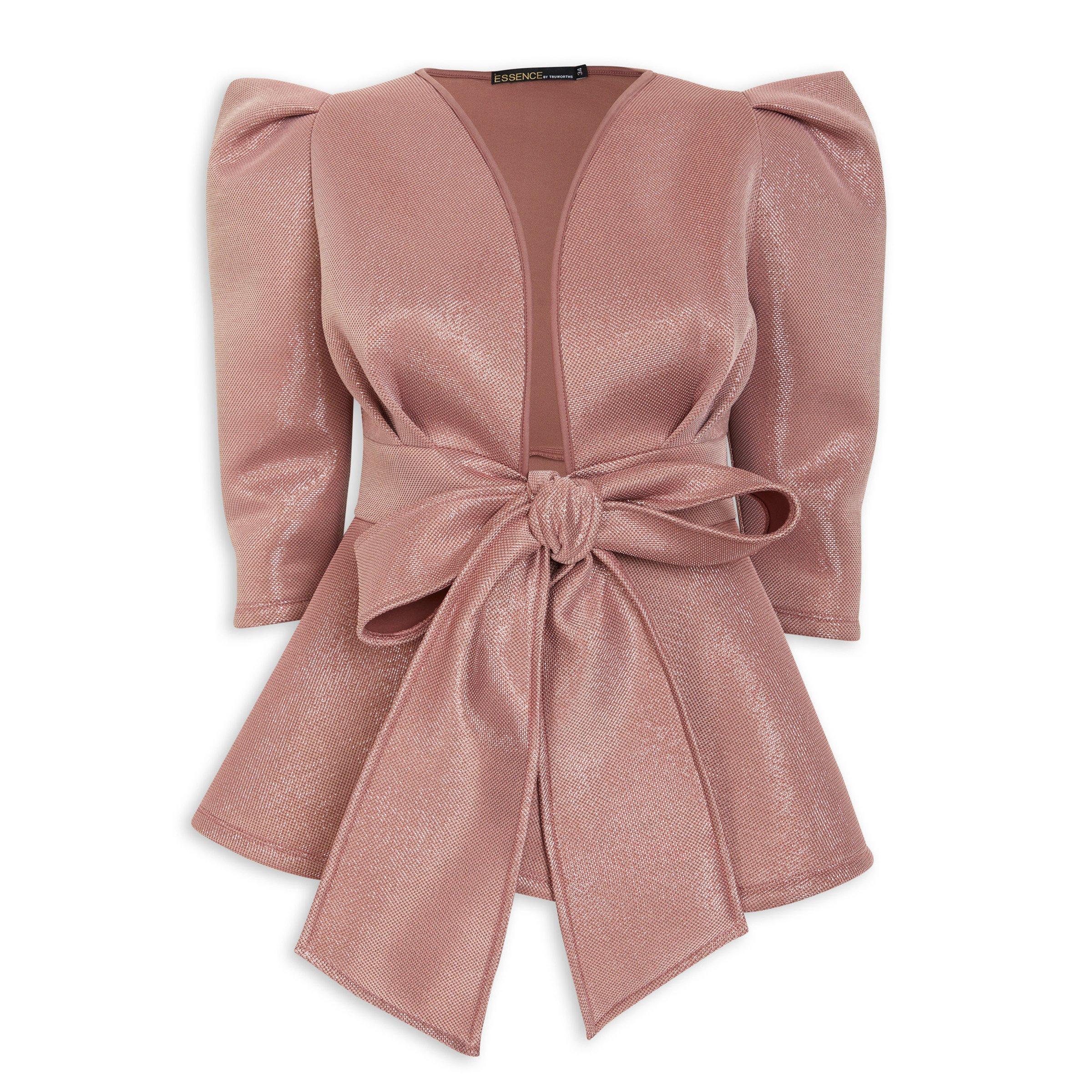 Pink Shimmer Belted Peplum Dress 3085834 Essence