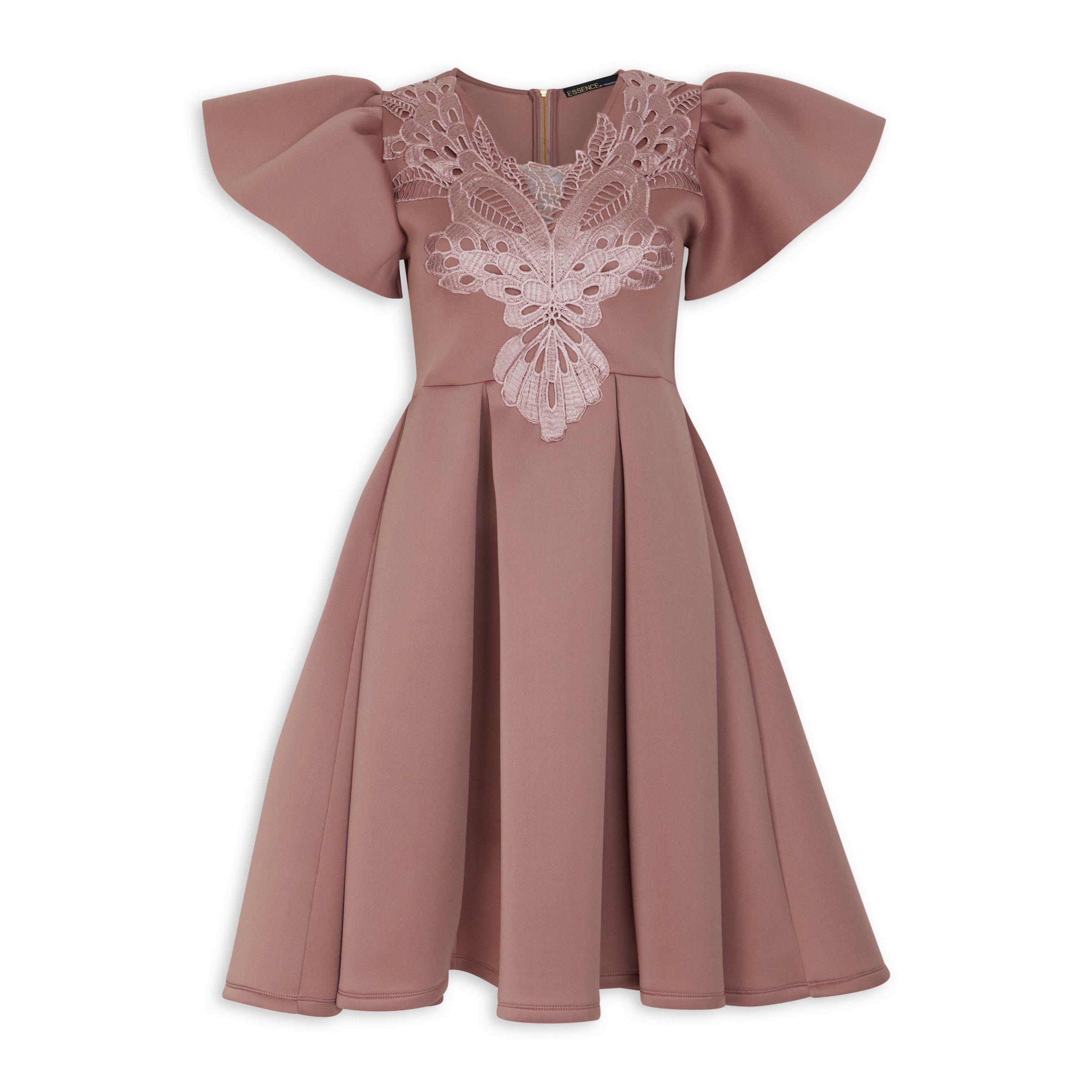 Pink Flutter Cap Sleeve Dress 3086757 Truworths