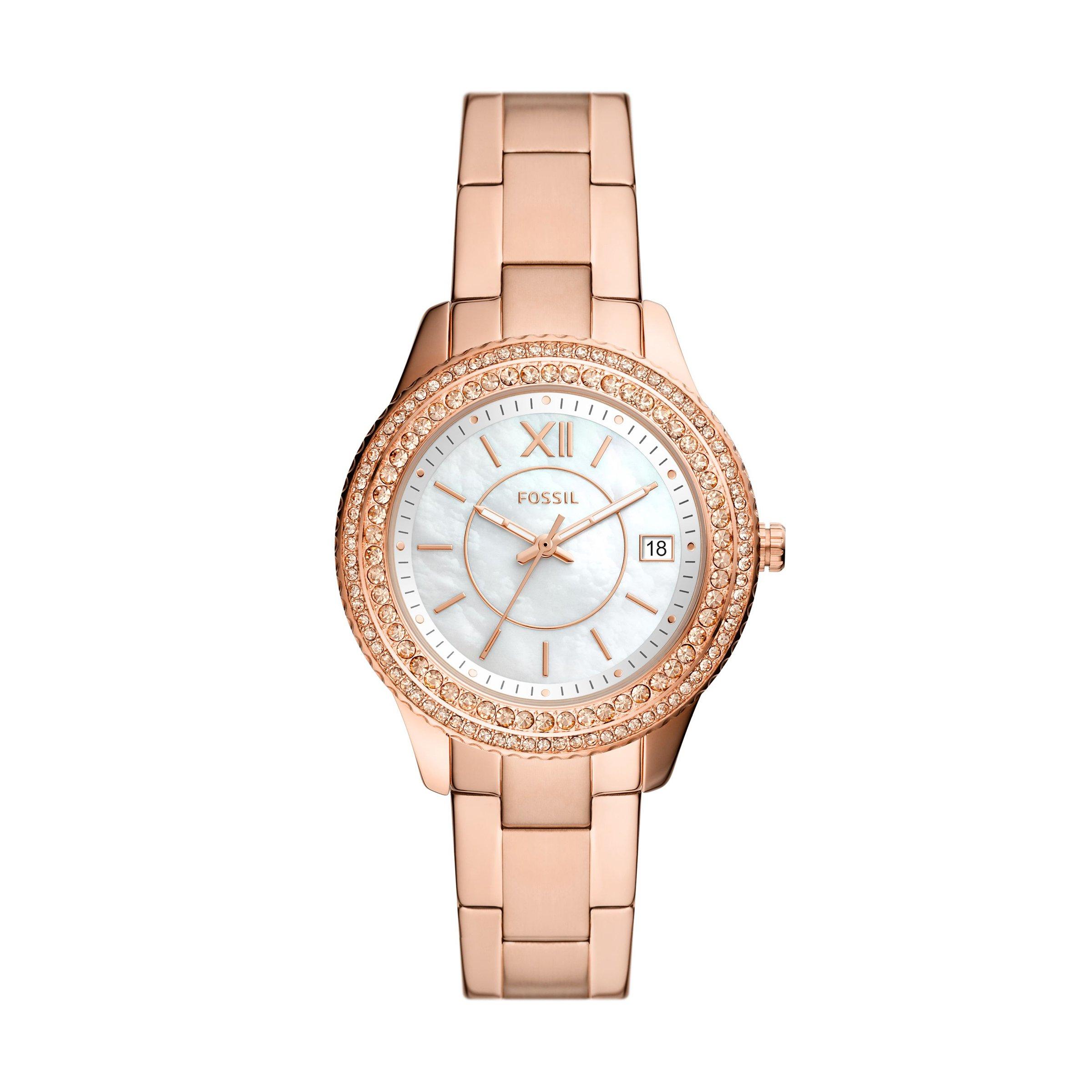 Rose Gold Stella Steel Watch 3087217 Fossil