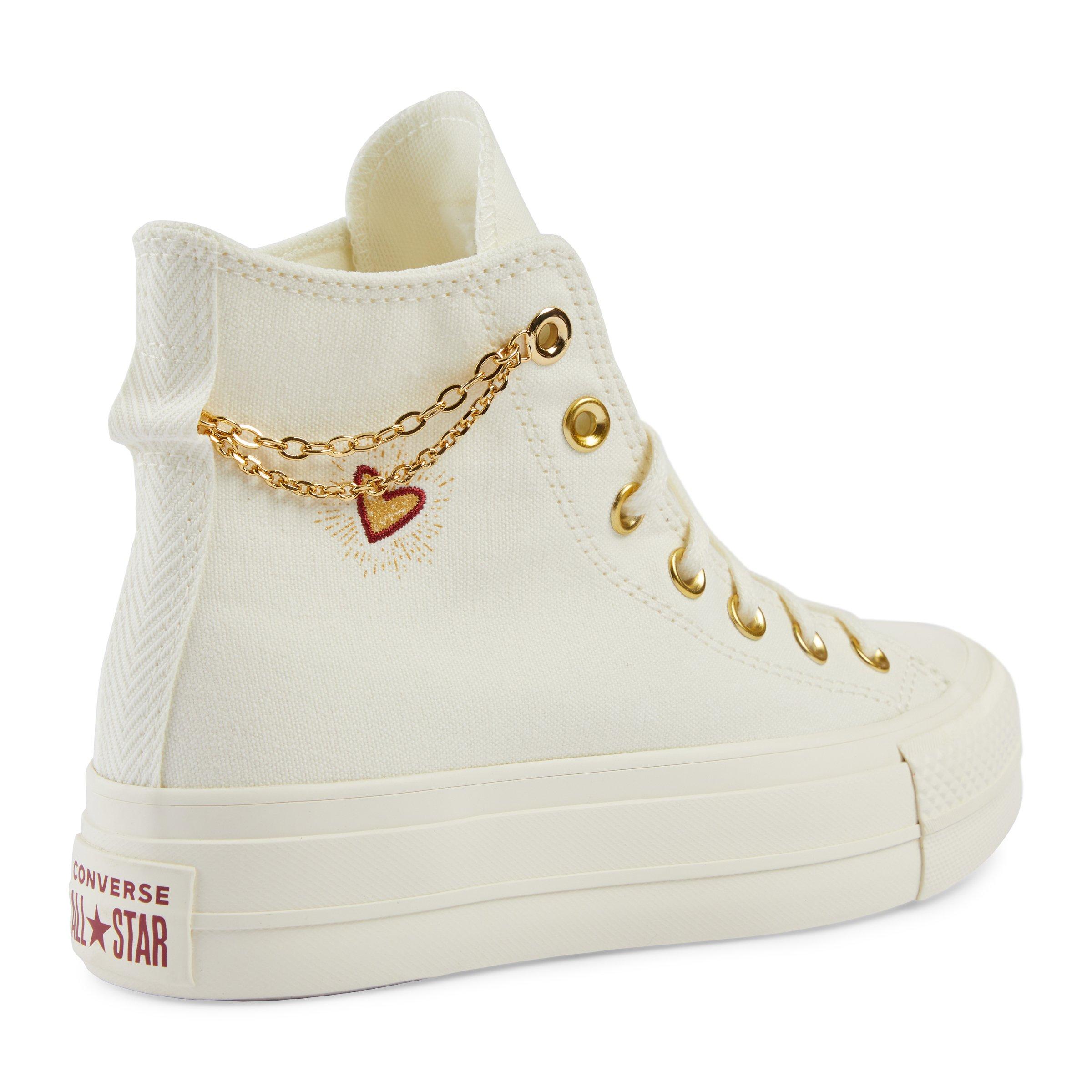 Converse platform clearance gold