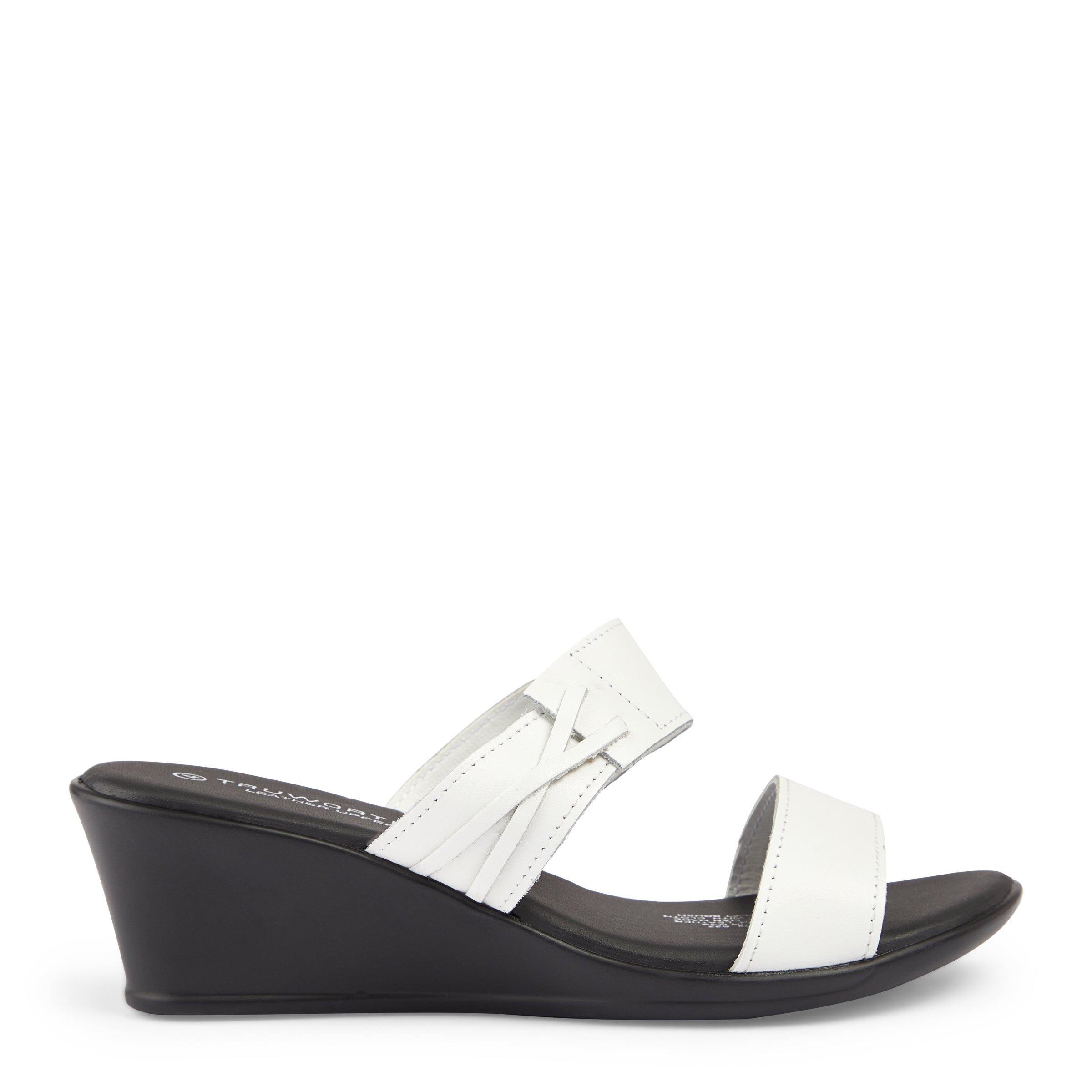 White clearance mule wedges