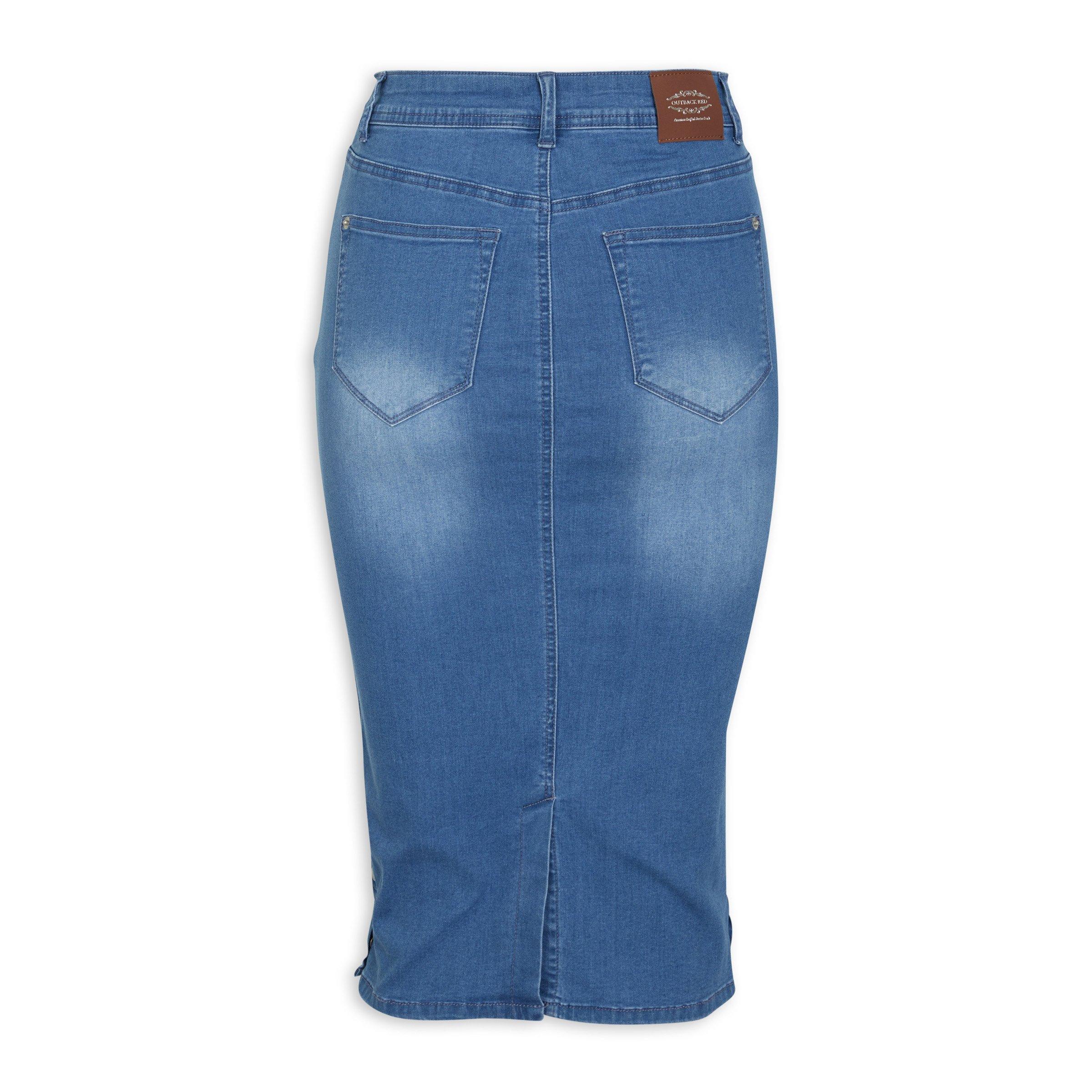 Mid length clearance denim skirts 2019